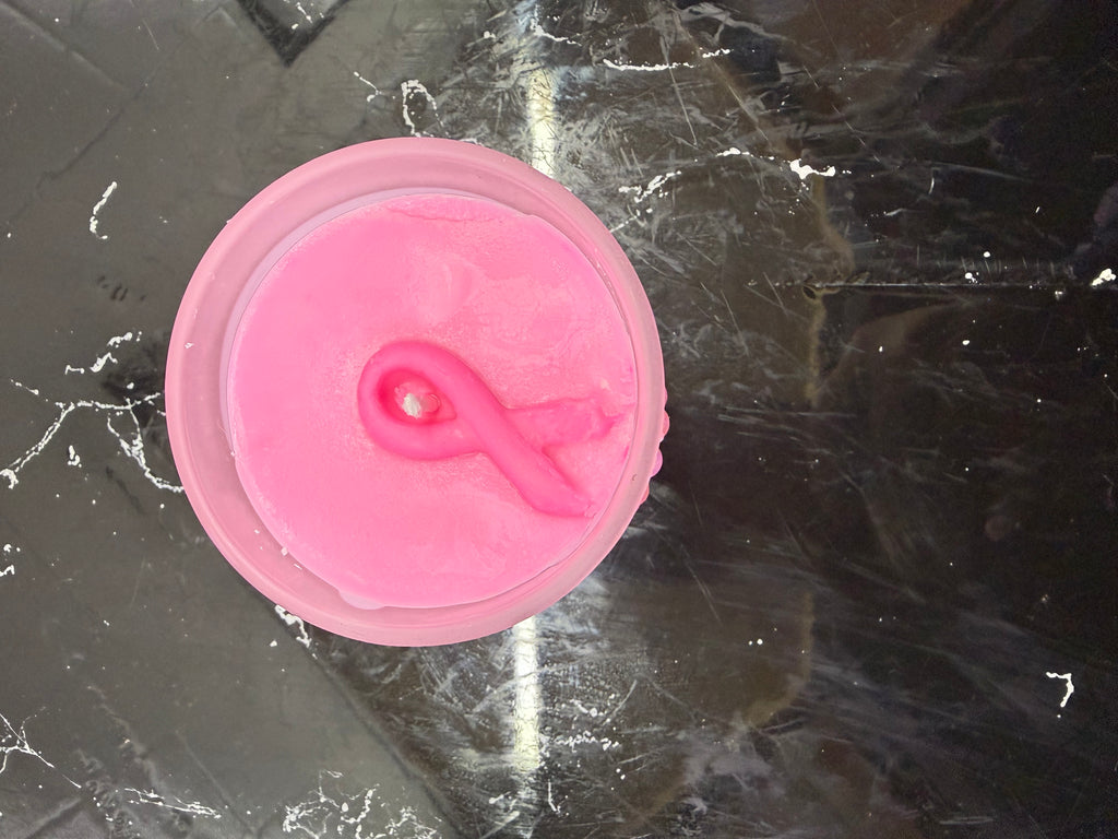Breast Cancer Awareness Soy candle - scent varies - Soy grown in the USA - Random design/Color