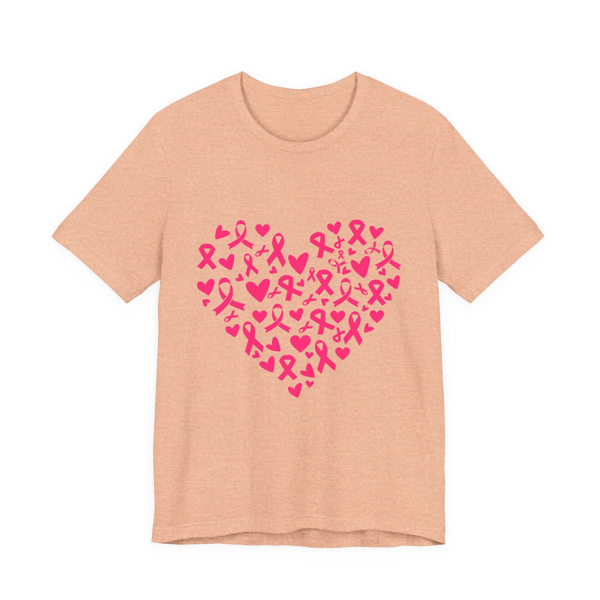 Breast Cancer Awareness Ribbon Heart Tee