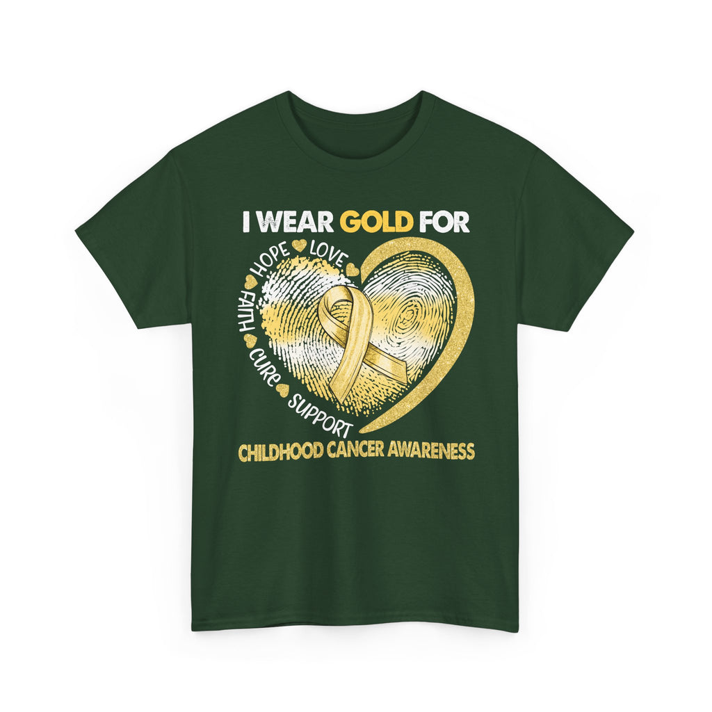 Gold Ribbon Childhood Cancer Awareness T-Shirt