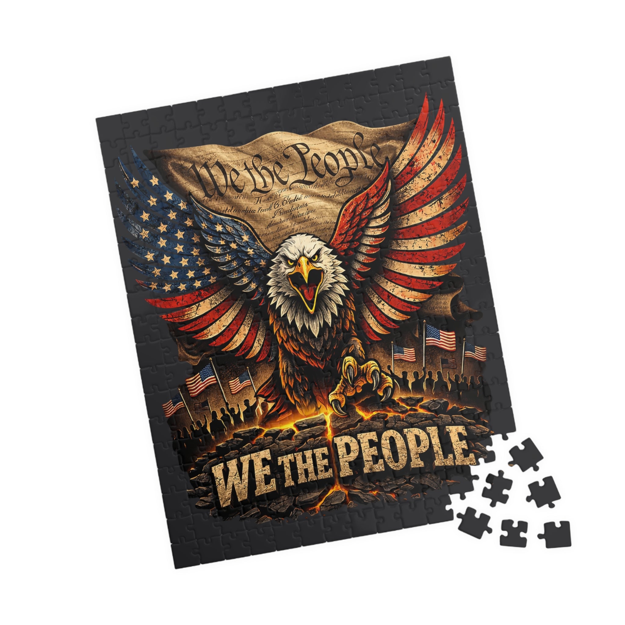 Patriotic Eagle 'We The People' Jigsaw Puzzle — American Flag Puzzle (110–1014 pcs)
