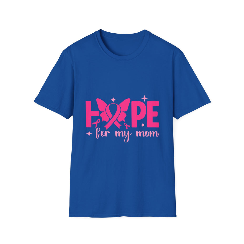 Hope Butterfly Breast Cancer Awareness T-Shirt — “Hope for my mom” Pink Ribbon Tee
