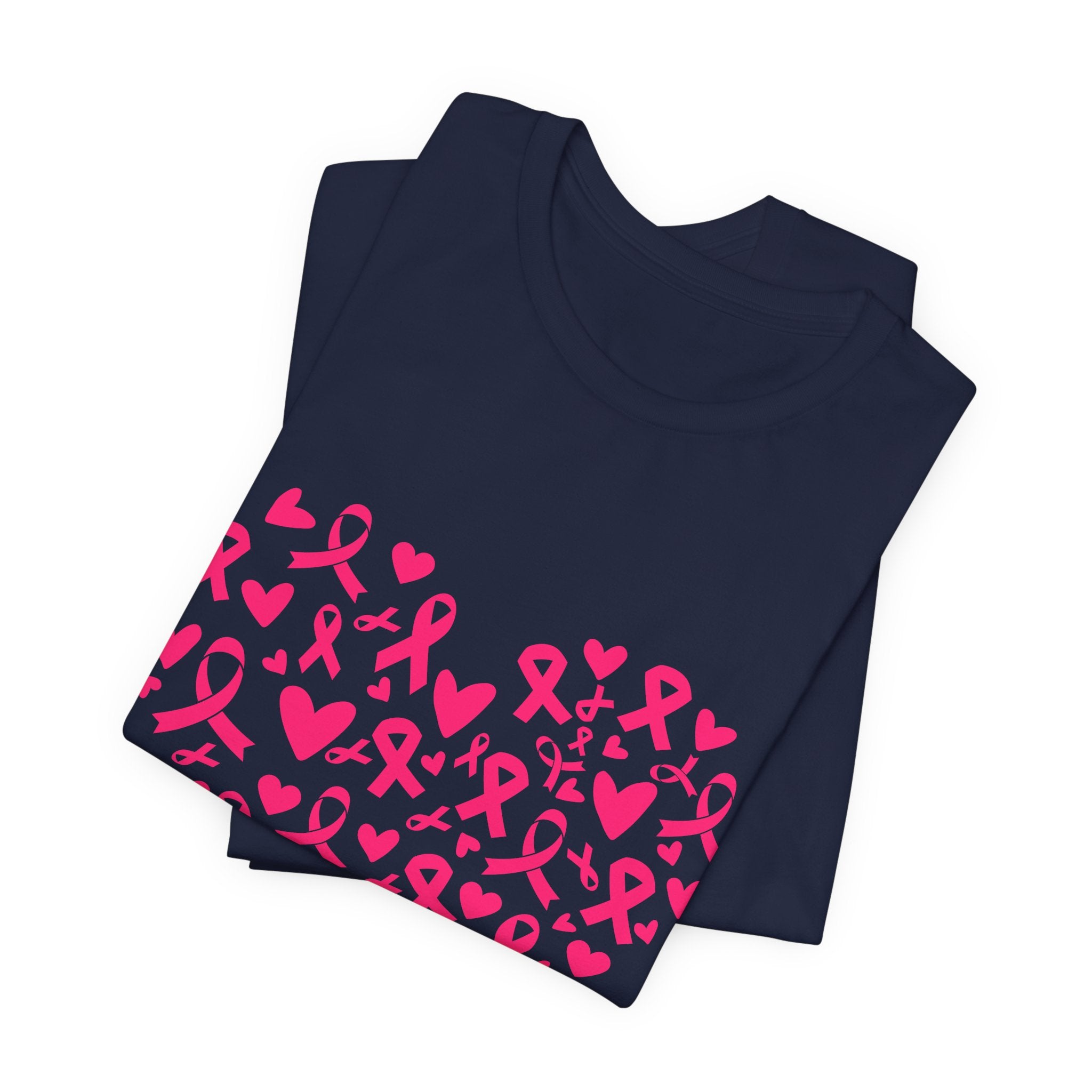 Breast Cancer Awareness Ribbon Heart Tee