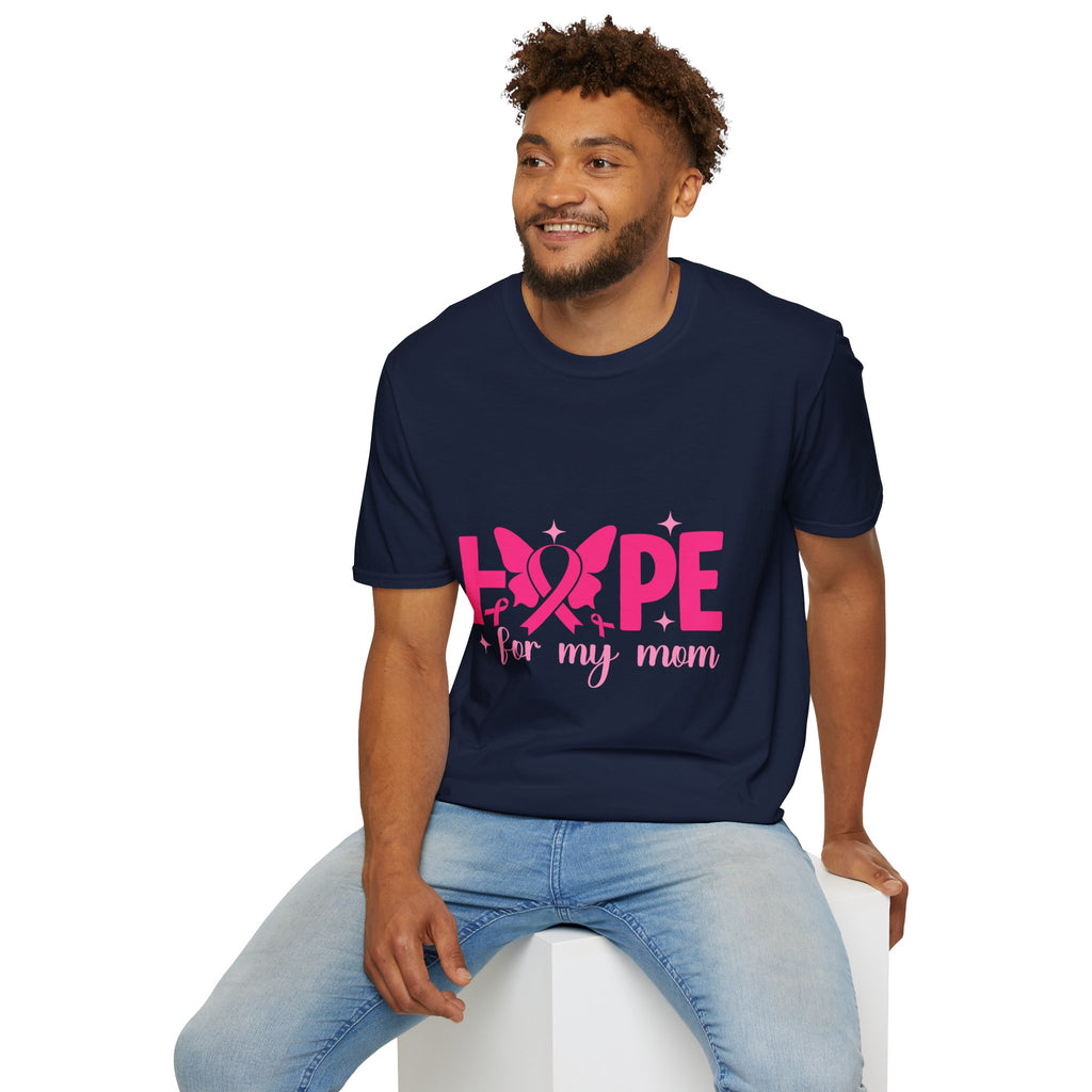 Hope Butterfly Breast Cancer Awareness T-Shirt — “Hope for my mom” Pink Ribbon Tee