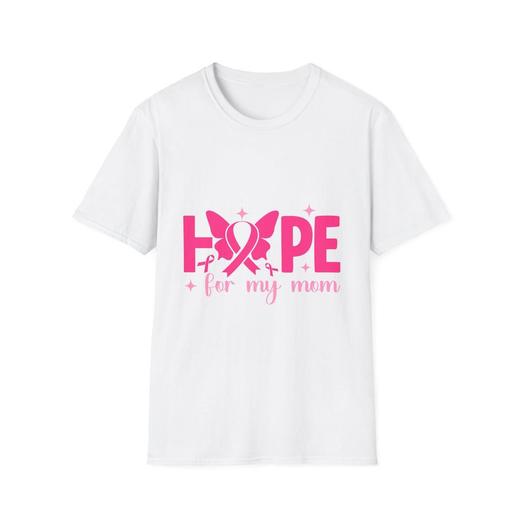 Hope Butterfly Breast Cancer Awareness T-Shirt — “Hope for my mom” Pink Ribbon Tee