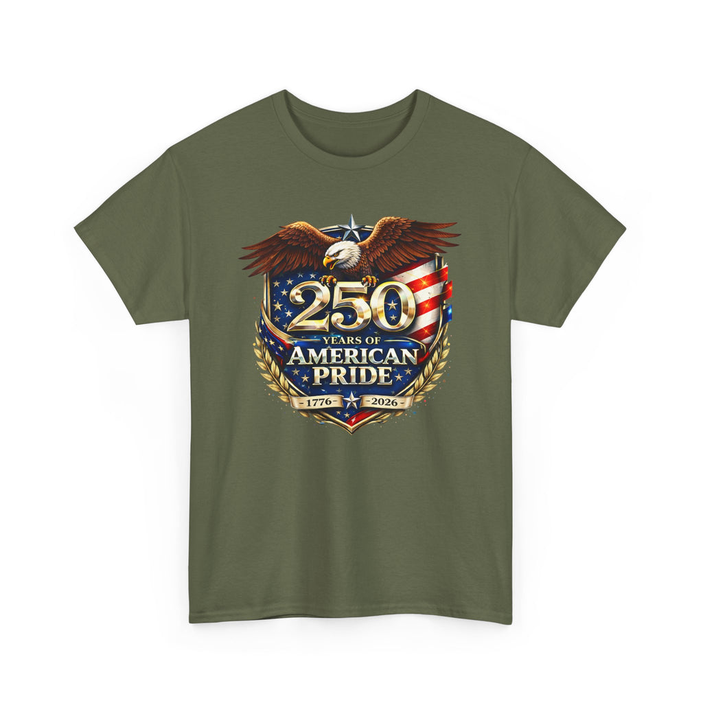 250 Years of American Pride T-Shirt — Patriotic Eagle 1776–2026 Celebration Tee