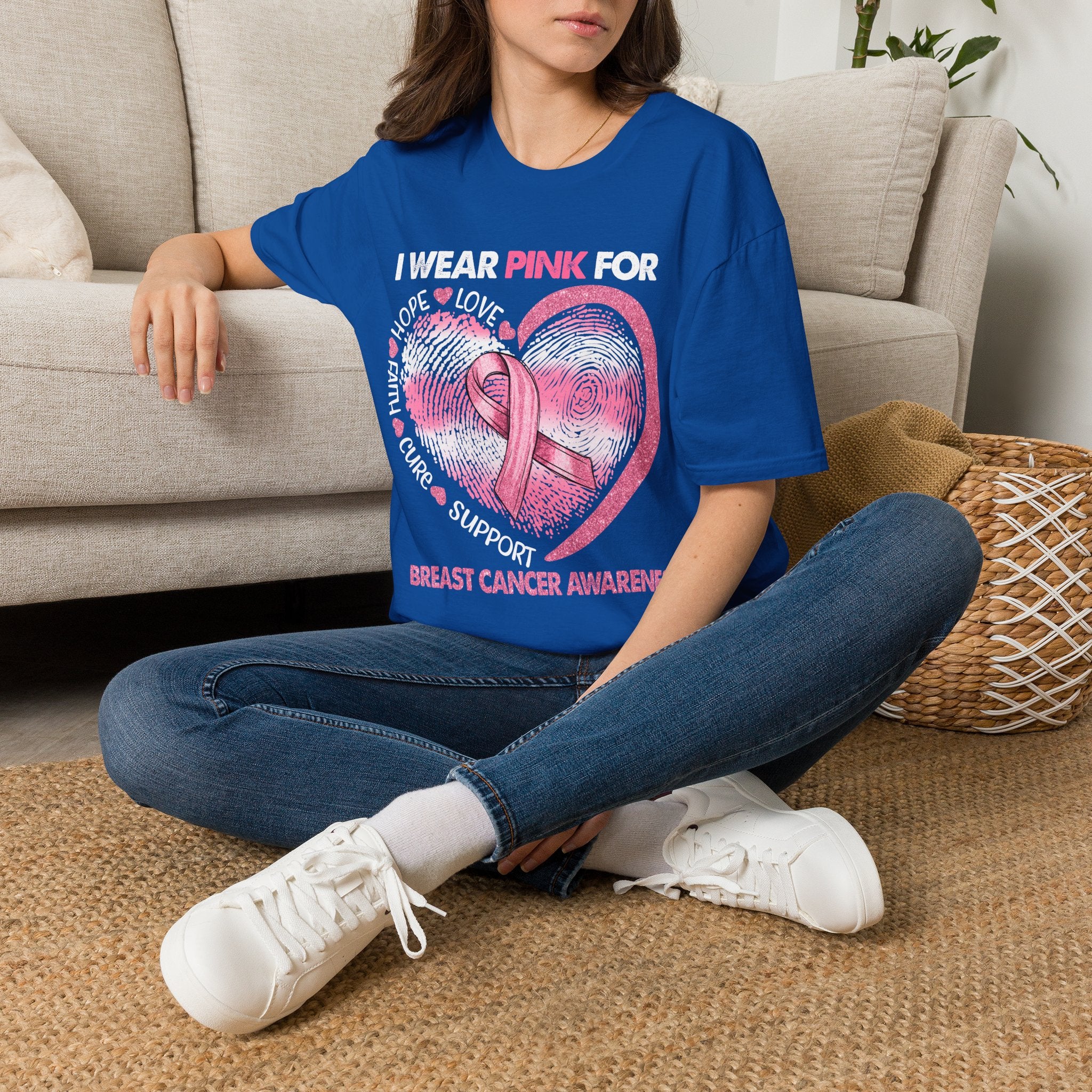 Unisex Softstyle T-Shirt Breast Cancer Awareness Heart