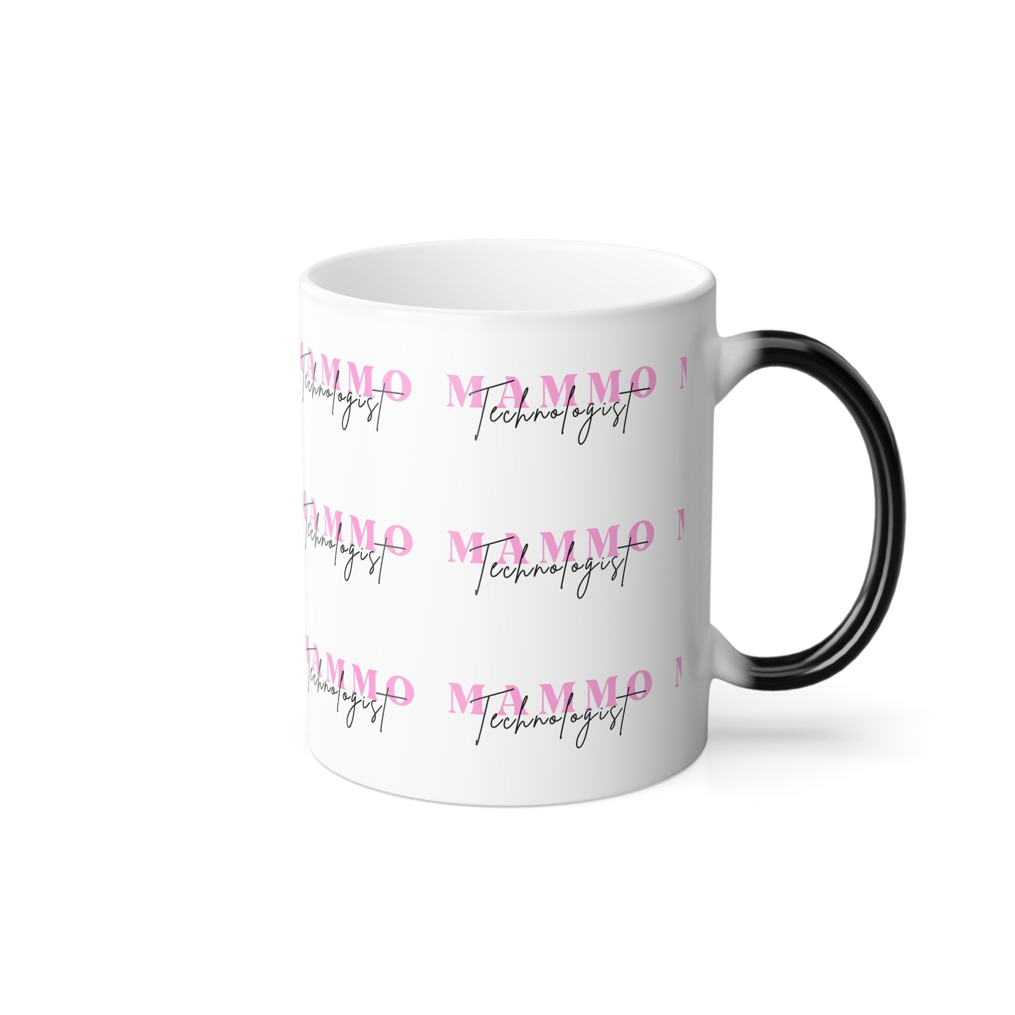 Color-Changing 11oz Mug — 'MAMMO' Breast Cancer Awareness Thermal Coffee Cup