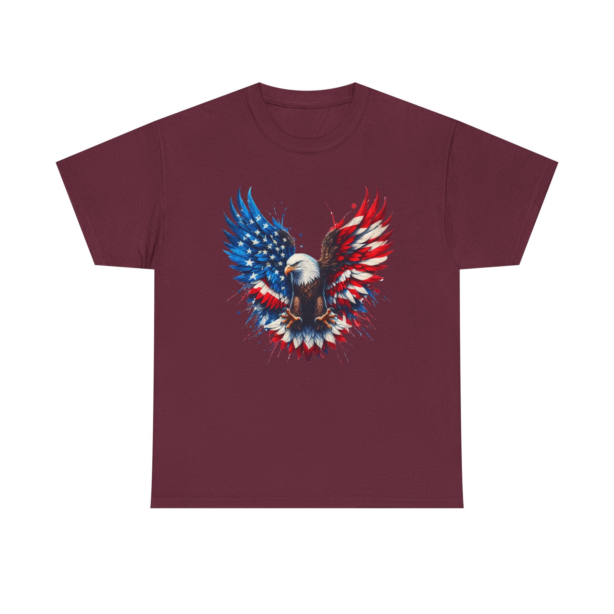 Patriotic Eagle T-Shirt — American Flag Bald Eagle Graphic Tee
