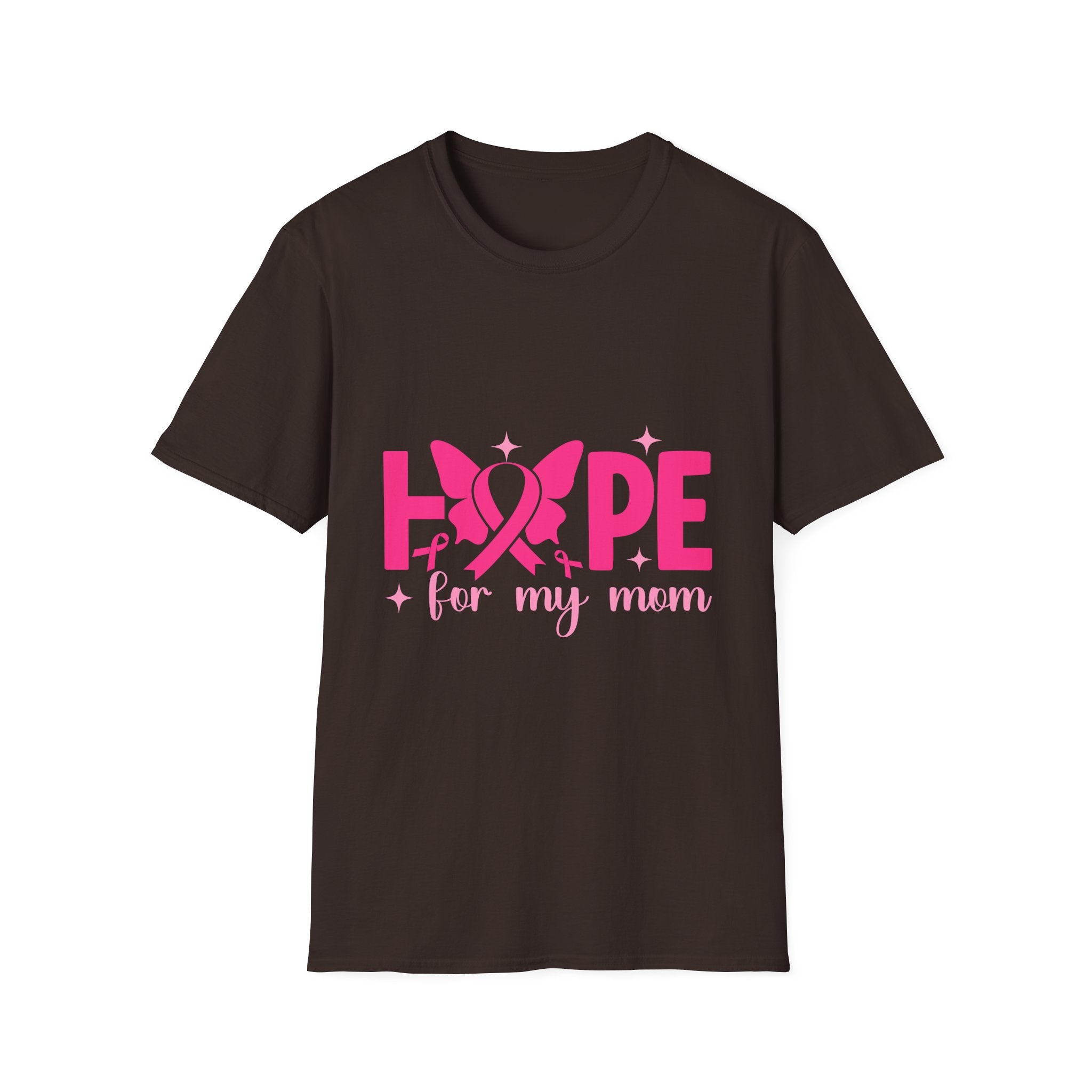 Hope Butterfly Breast Cancer Awareness T-Shirt — “Hope for my mom” Pink Ribbon Tee
