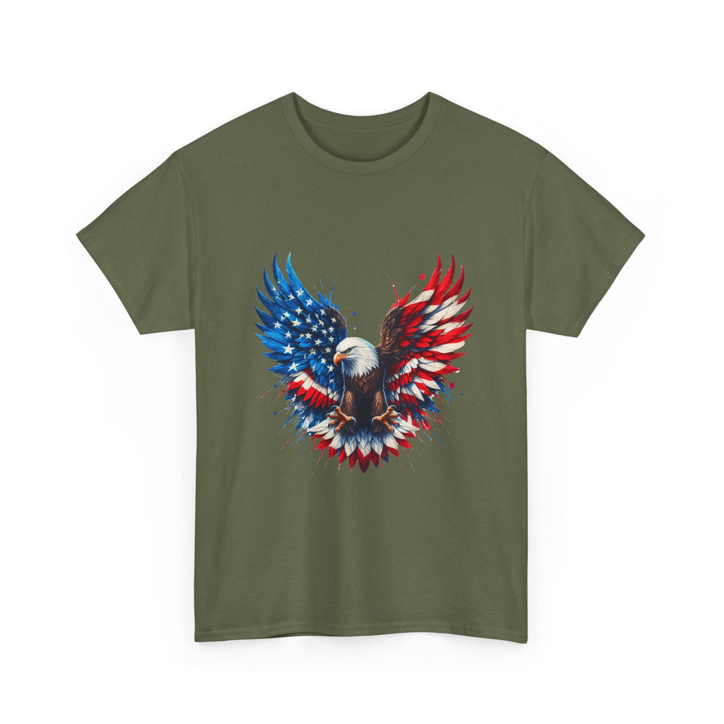 Patriotic Eagle T-Shirt — American Flag Bald Eagle Graphic Tee