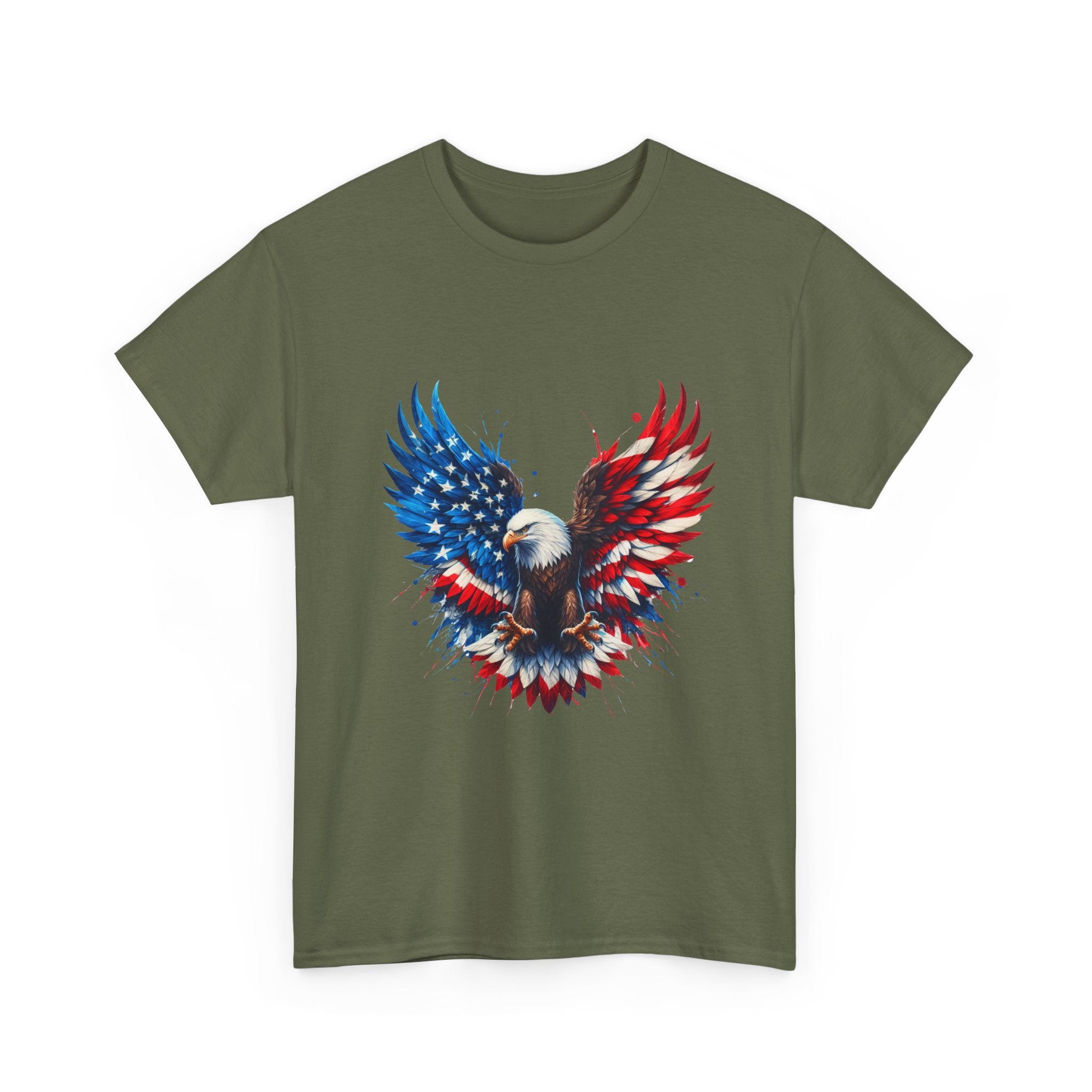 Patriotic Eagle T-Shirt — American Flag Bald Eagle Graphic Tee