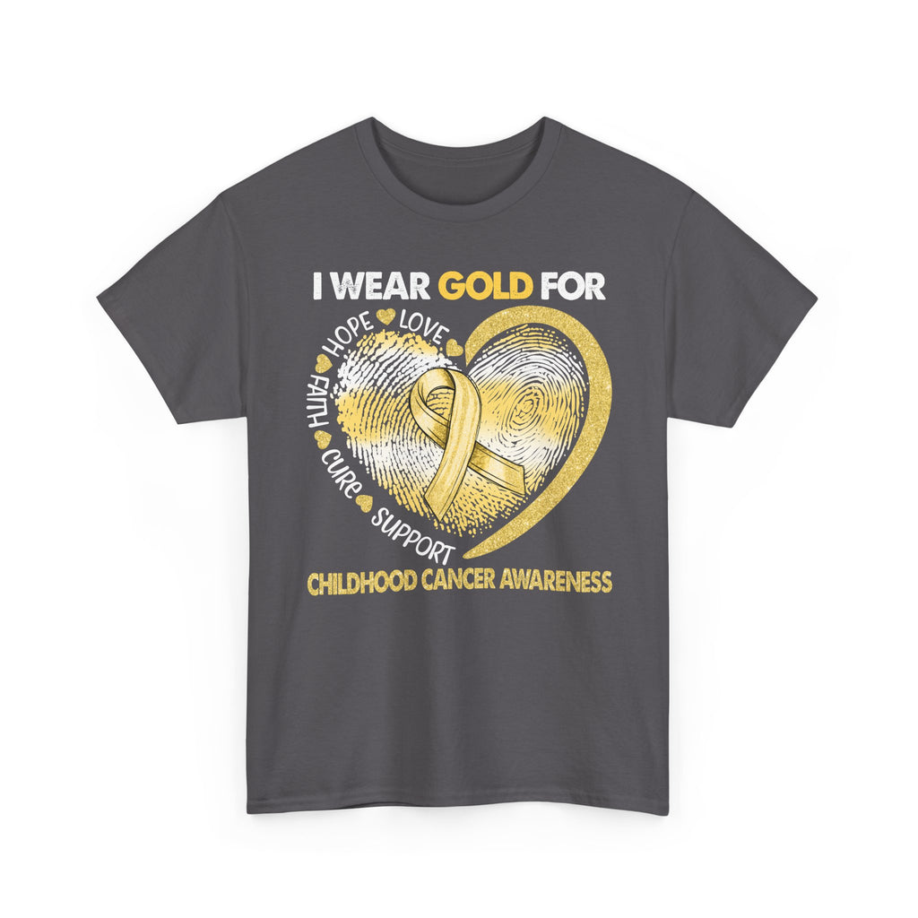 Gold Ribbon Childhood Cancer Awareness T-Shirt