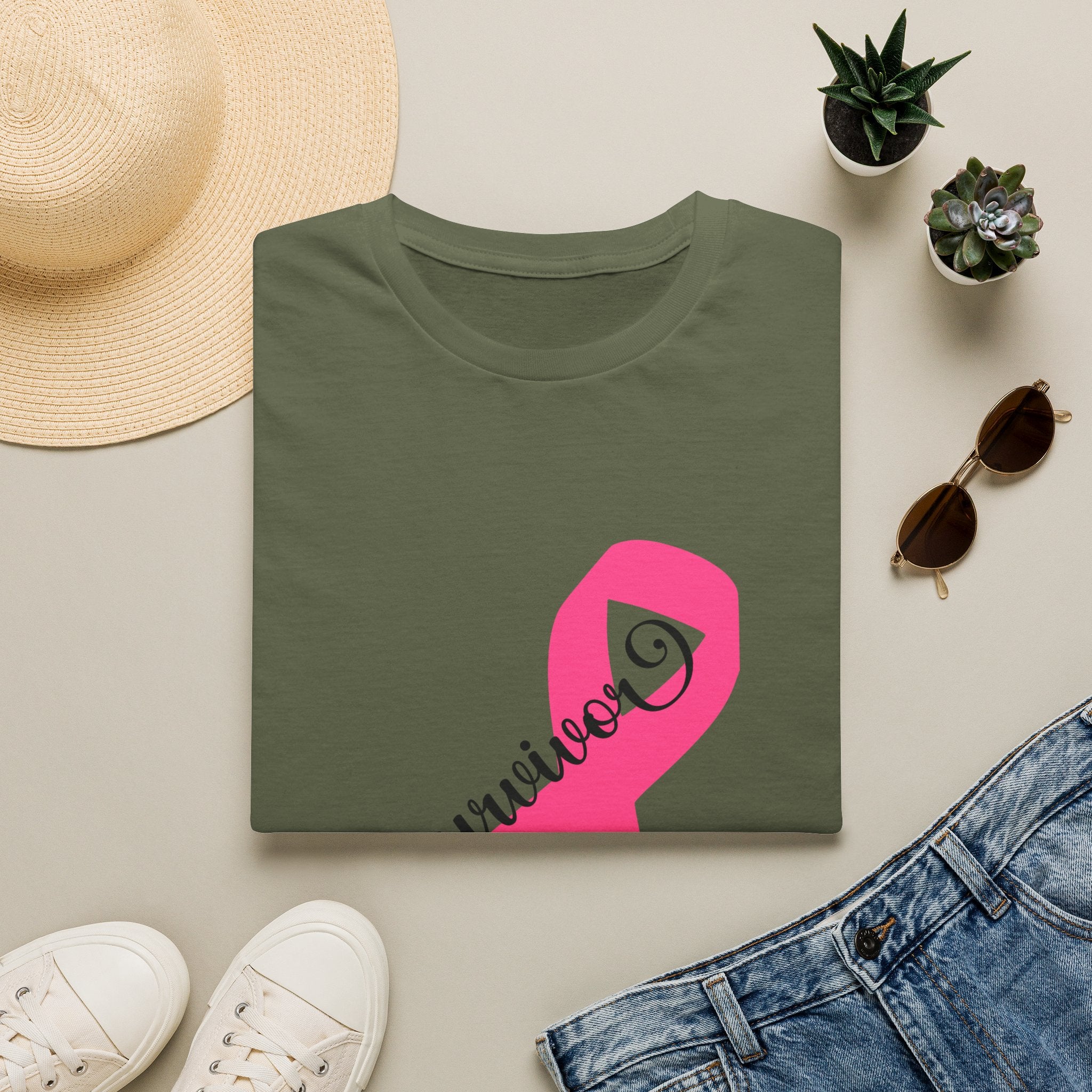Breast Cancer Survivor Pink Ribbon T-Shirt