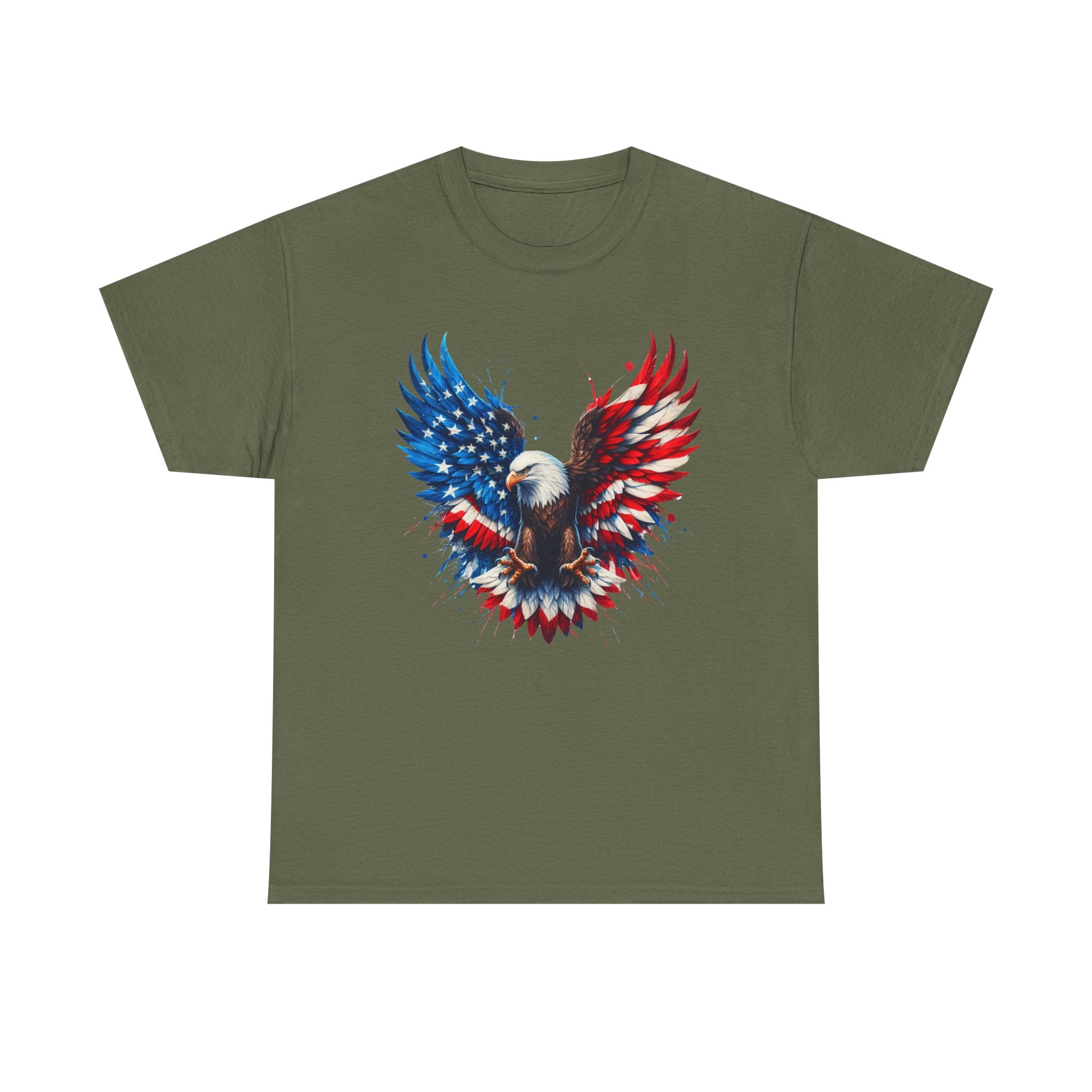 Patriotic Eagle T-Shirt — American Flag Bald Eagle Graphic Tee