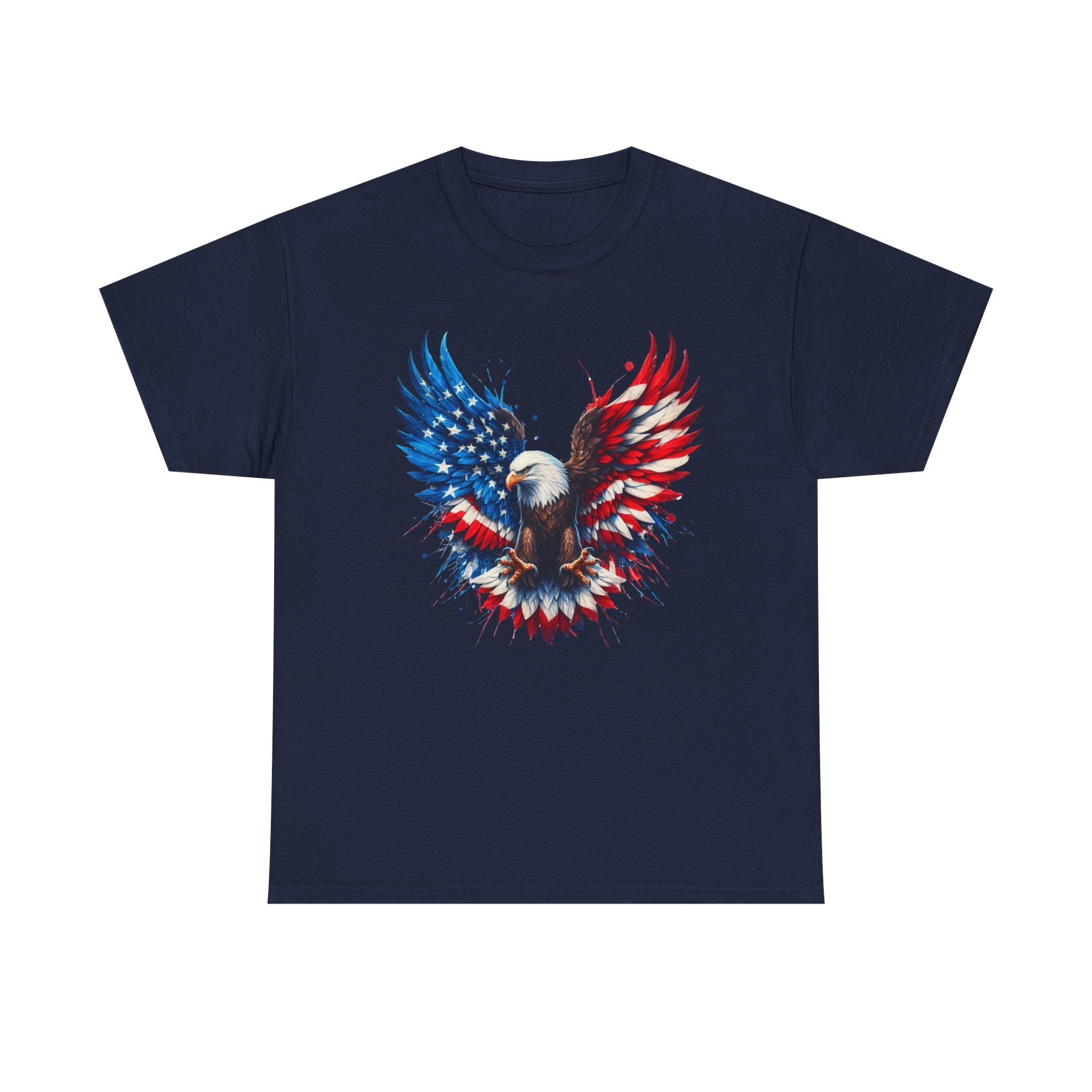 Patriotic Eagle T-Shirt — American Flag Bald Eagle Graphic Tee