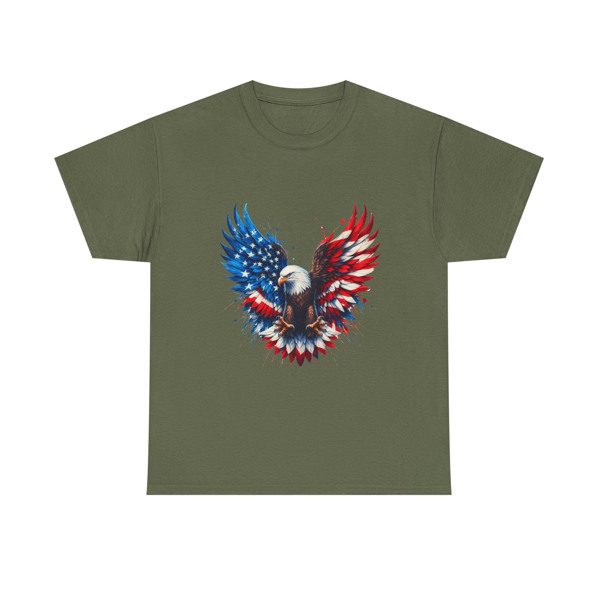Patriotic Eagle T-Shirt — American Flag Bald Eagle Graphic Tee