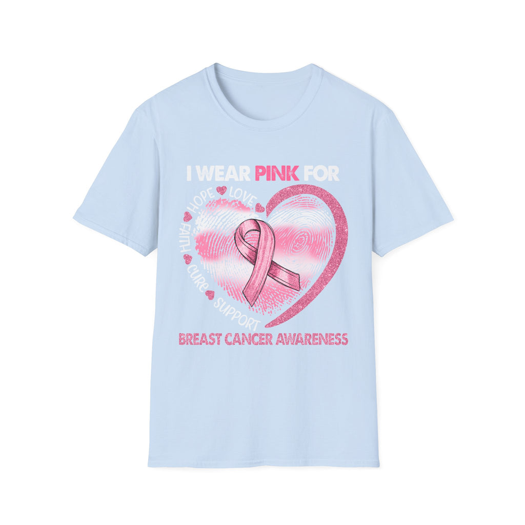 Unisex Softstyle T-Shirt Breast Cancer Awareness Heart