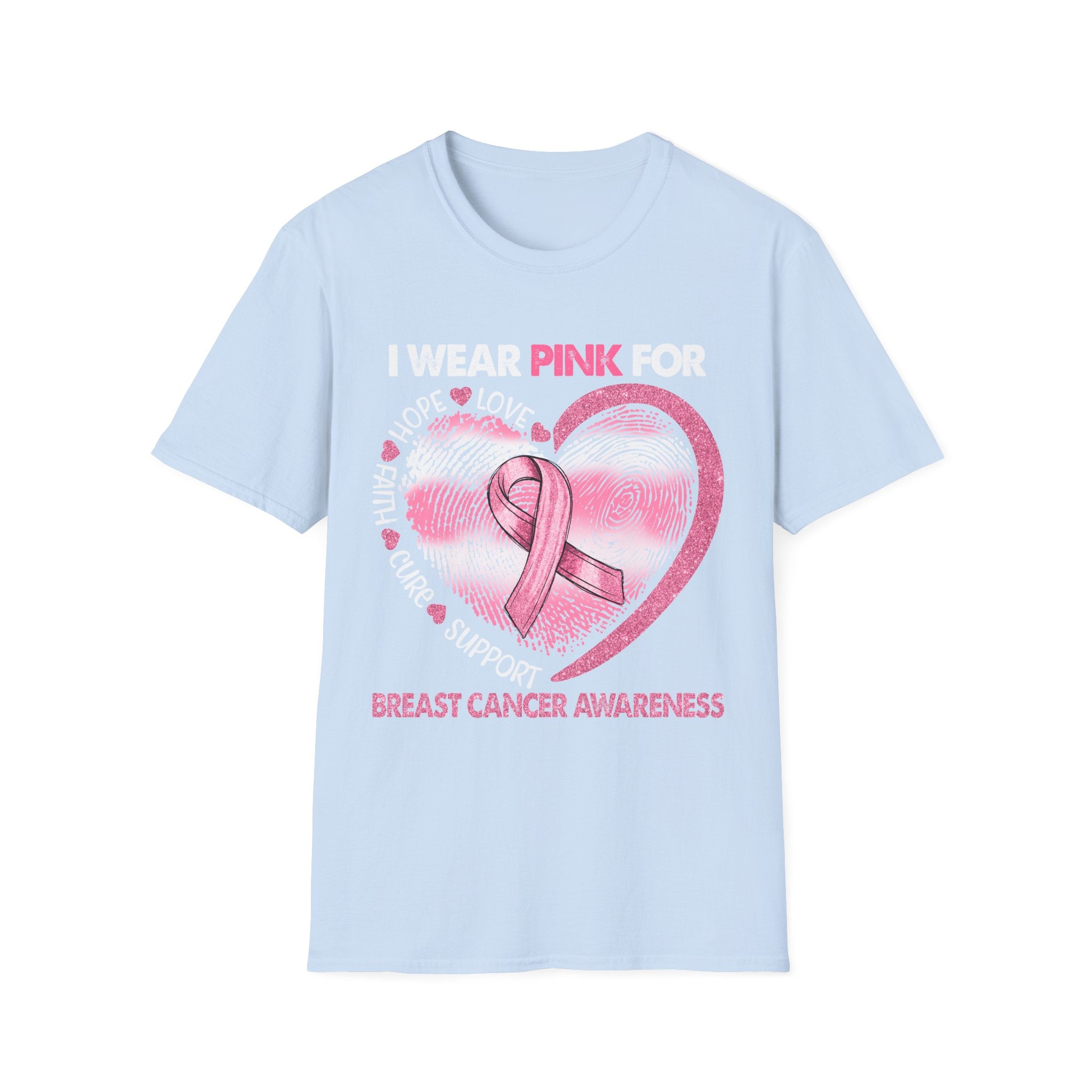 Unisex Softstyle T-Shirt Breast Cancer Awareness Heart