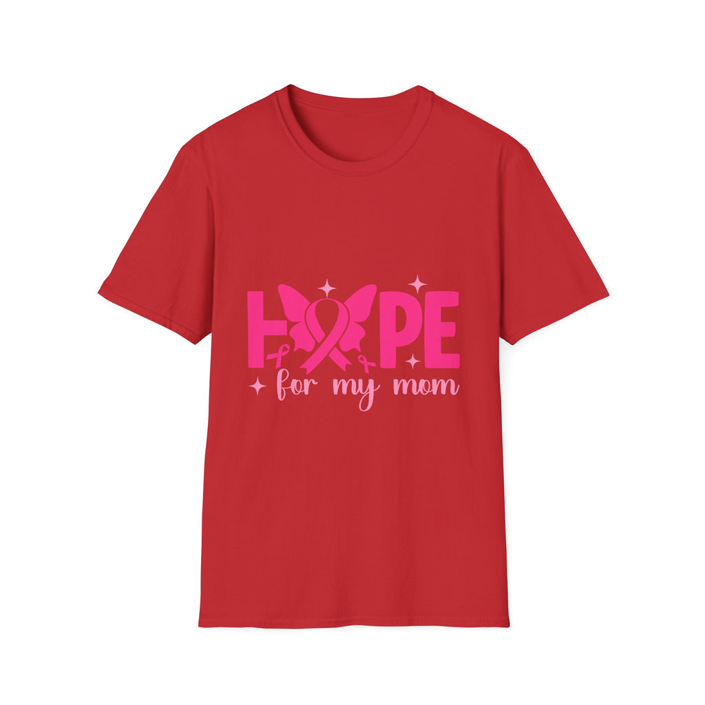 Hope Butterfly Breast Cancer Awareness T-Shirt — “Hope for my mom” Pink Ribbon Tee