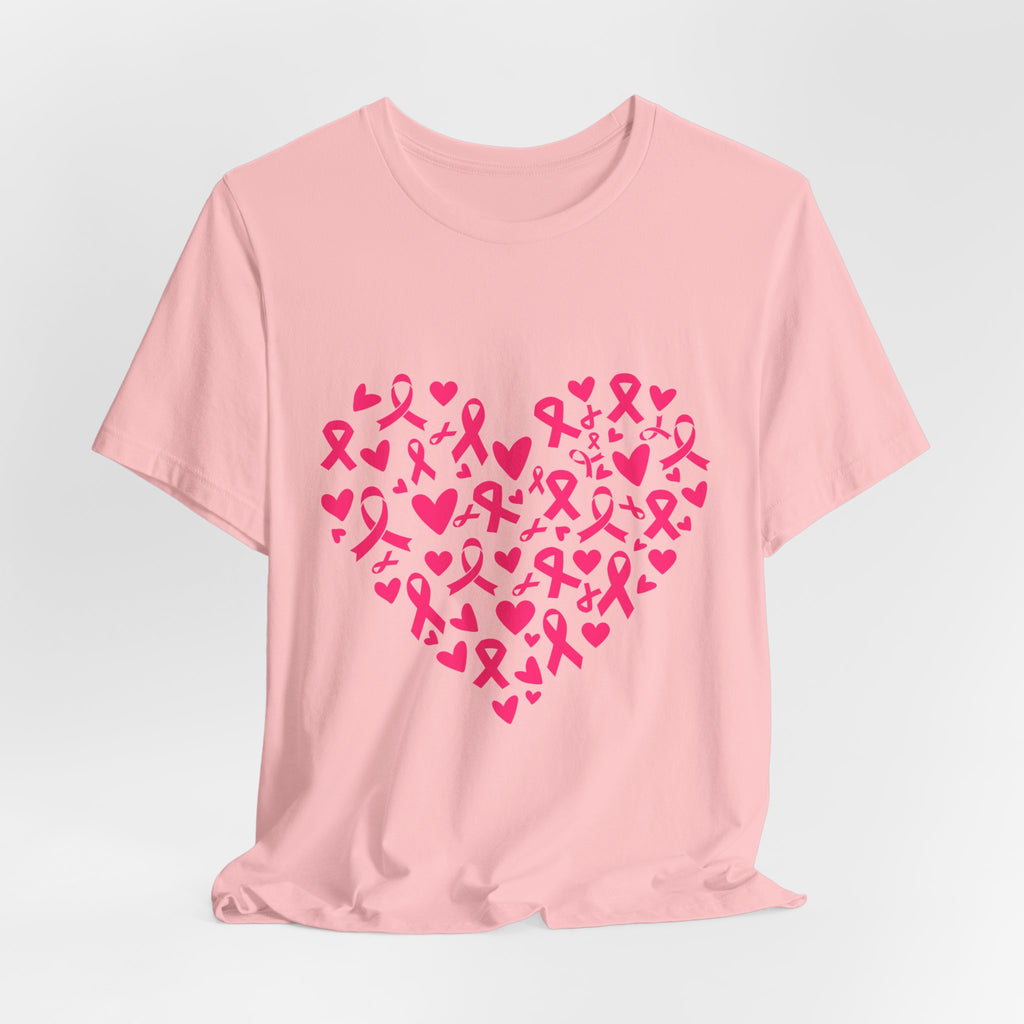 Breast Cancer Awareness Ribbon Heart Tee
