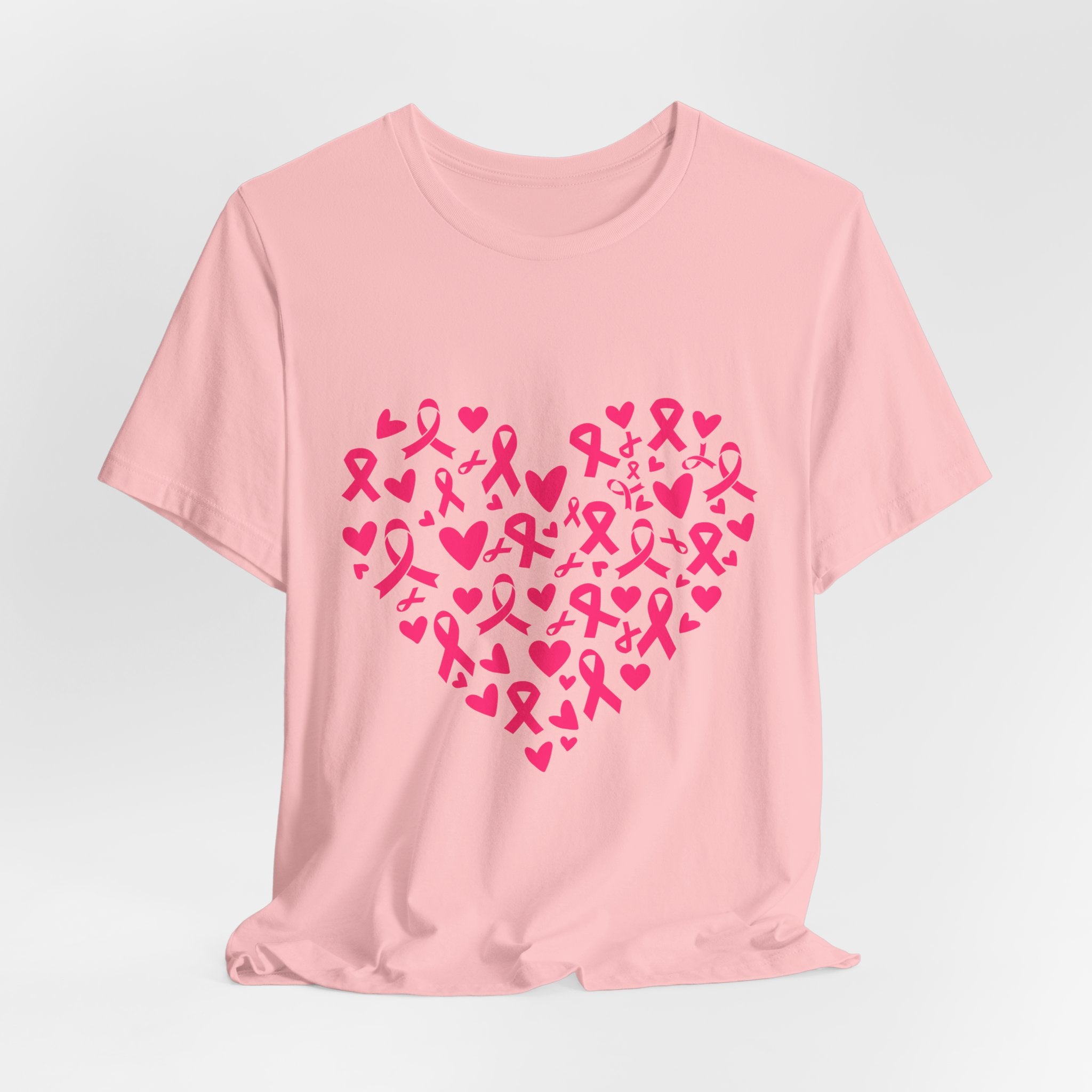 Breast Cancer Awareness Ribbon Heart Tee