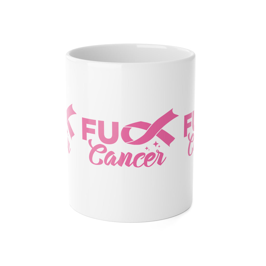 Cancer Awareness Mug — Pink "F*ck Cancer" Ribbon 11oz