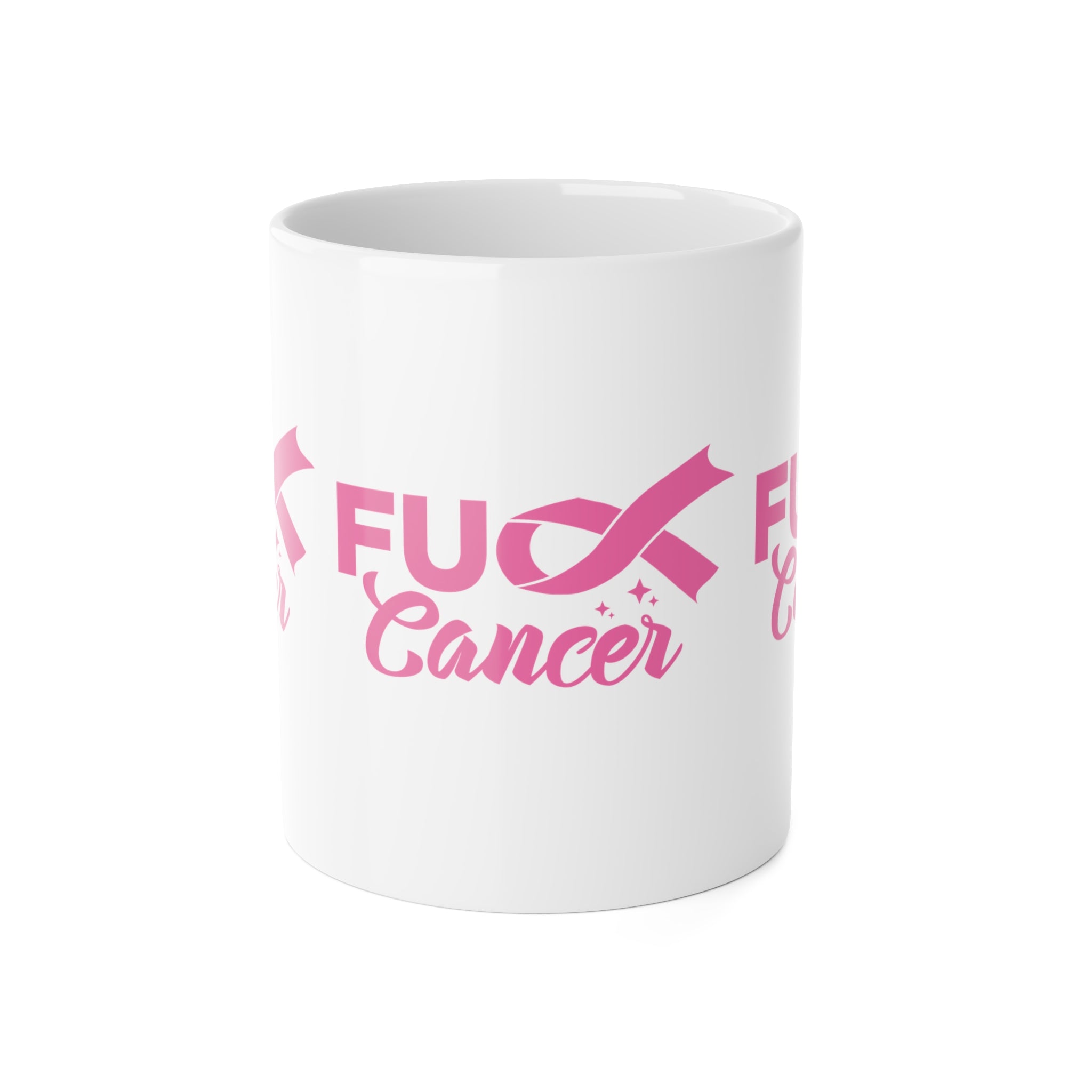 Cancer Awareness Mug — Pink "F*ck Cancer" Ribbon 11oz