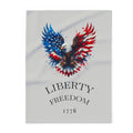 Liberty Freedom 1776 Arctic Fleece Blanket — American Flag Bald Eagle Throw