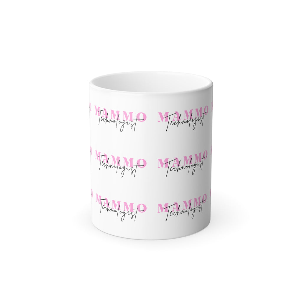 Color-Changing 11oz Mug — 'MAMMO' Breast Cancer Awareness Thermal Coffee Cup