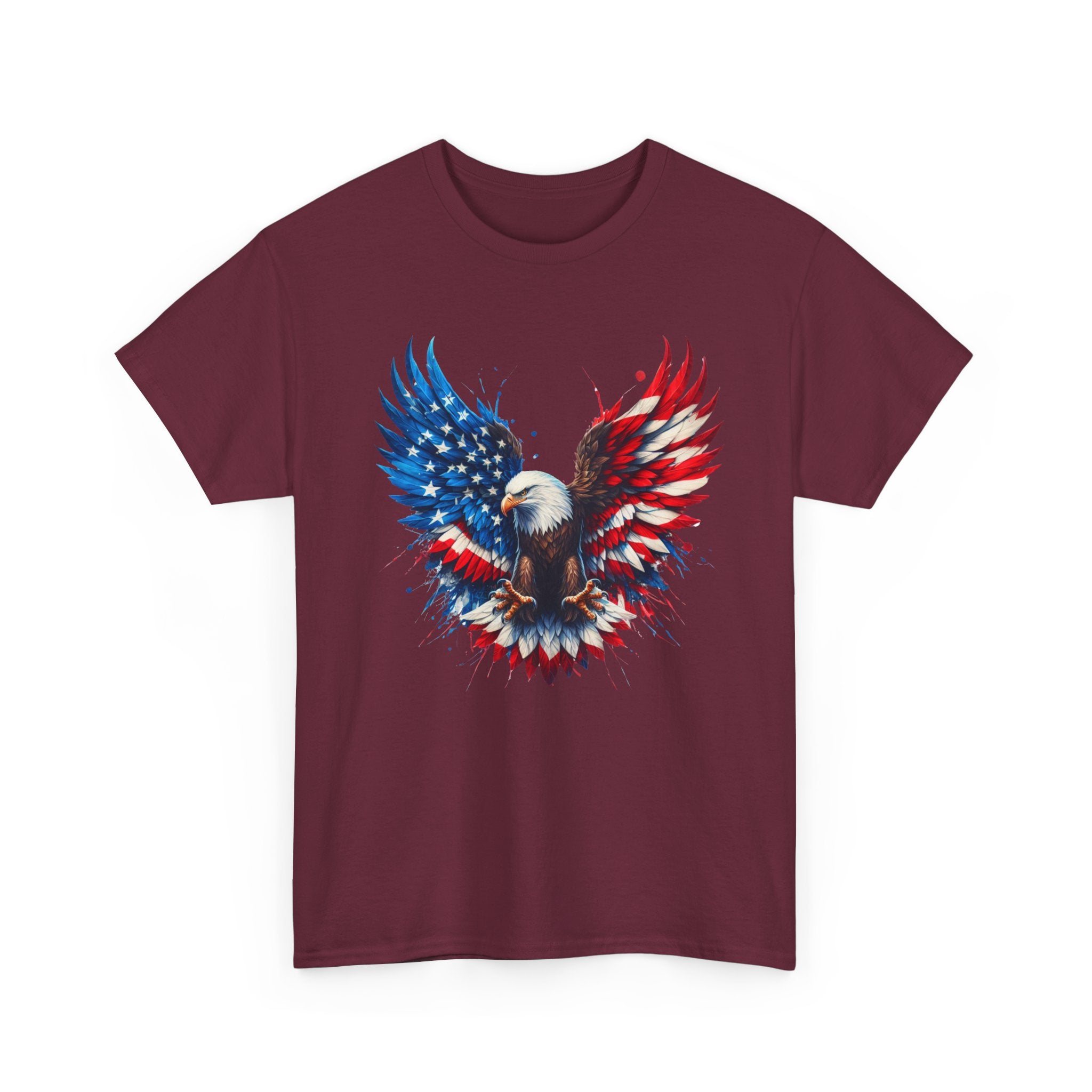 Patriotic Eagle T-Shirt — American Flag Bald Eagle Graphic Tee
