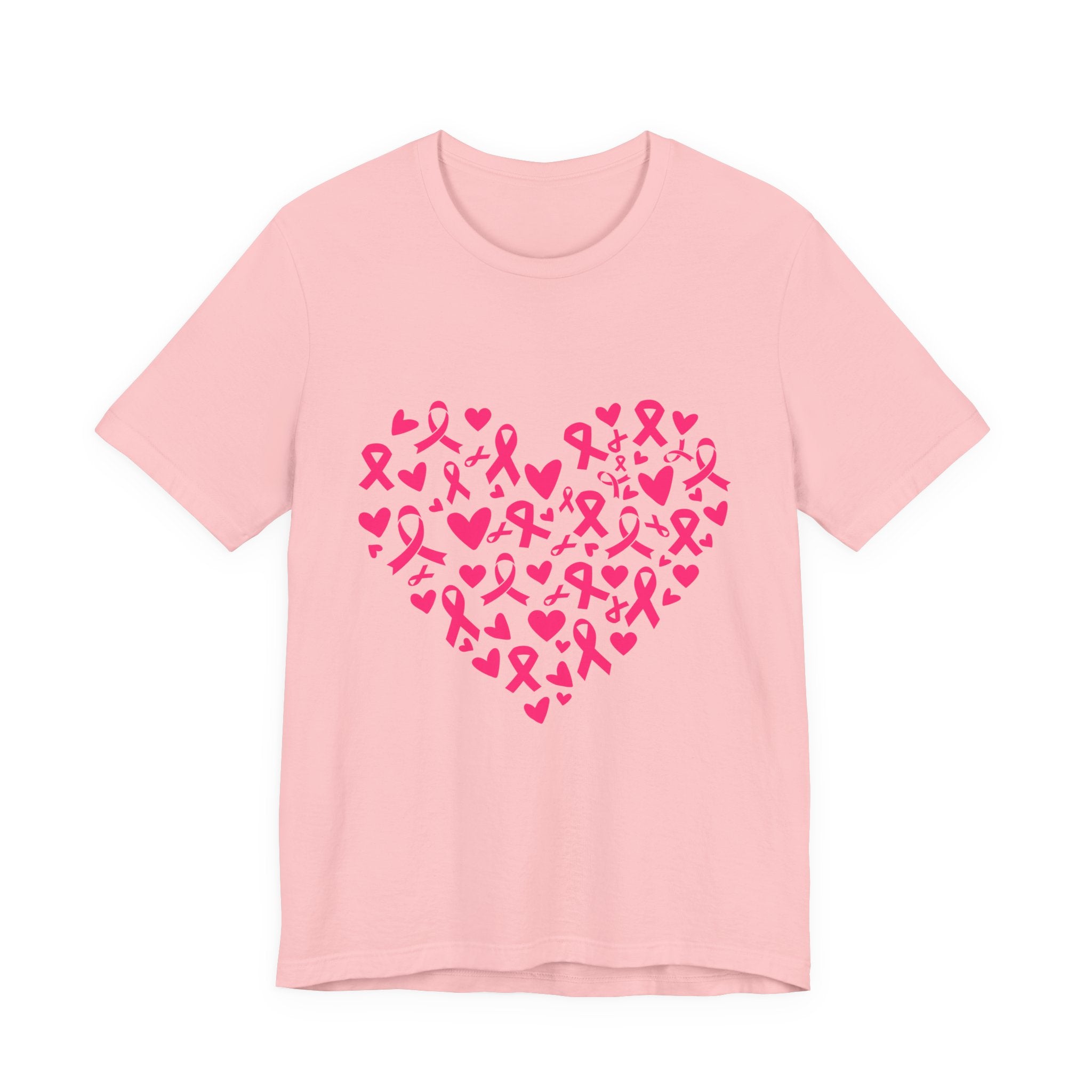 Breast Cancer Awareness Ribbon Heart Tee