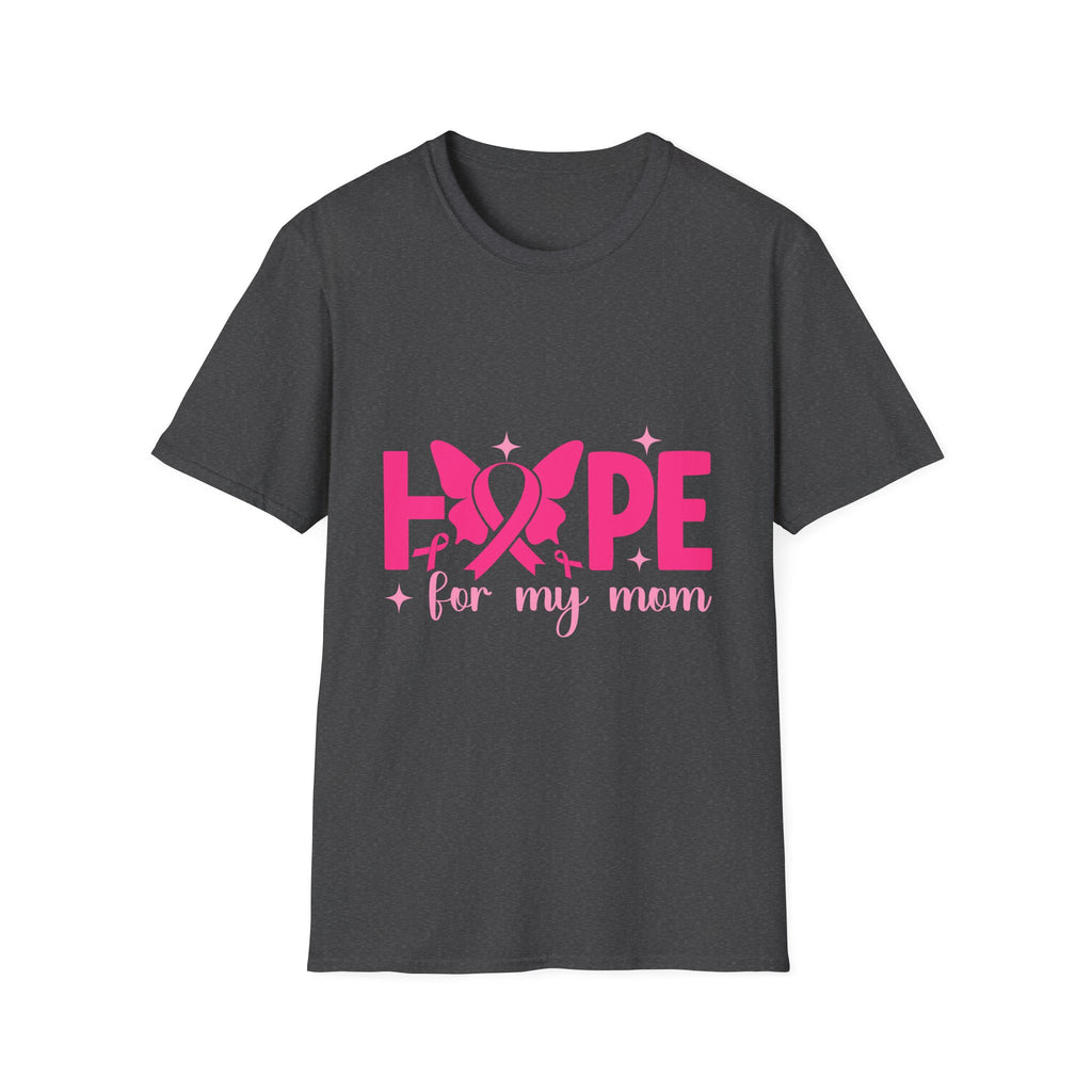 Hope Butterfly Breast Cancer Awareness T-Shirt — “Hope for my mom” Pink Ribbon Tee