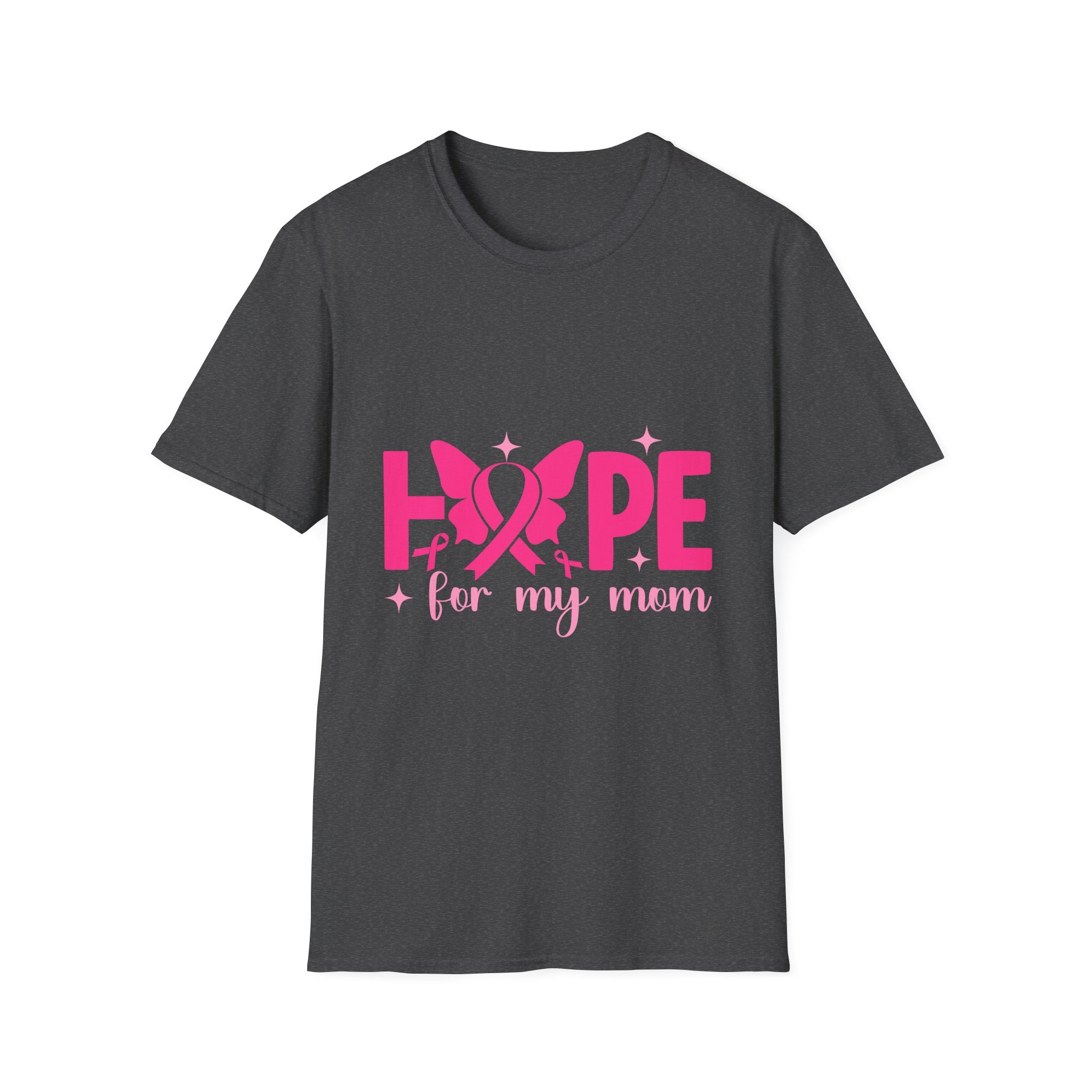 Hope Butterfly Breast Cancer Awareness T-Shirt — “Hope for my mom” Pink Ribbon Tee