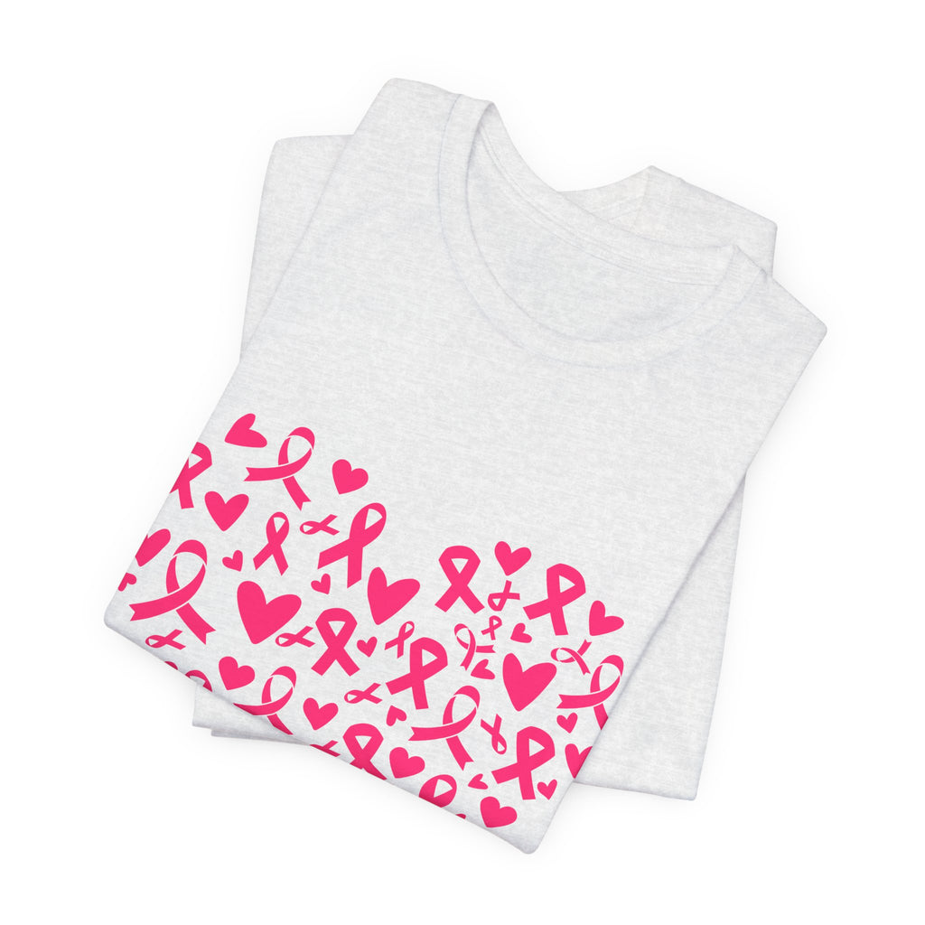 Breast Cancer Awareness Ribbon Heart Tee