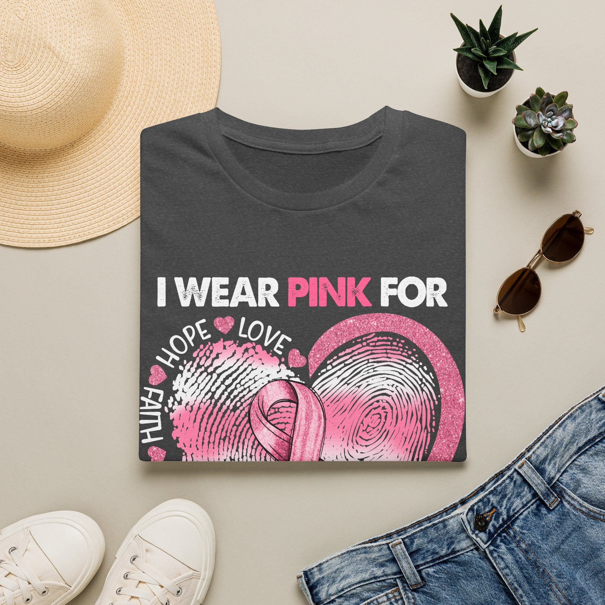 Unisex Softstyle T-Shirt Breast Cancer Awareness Heart