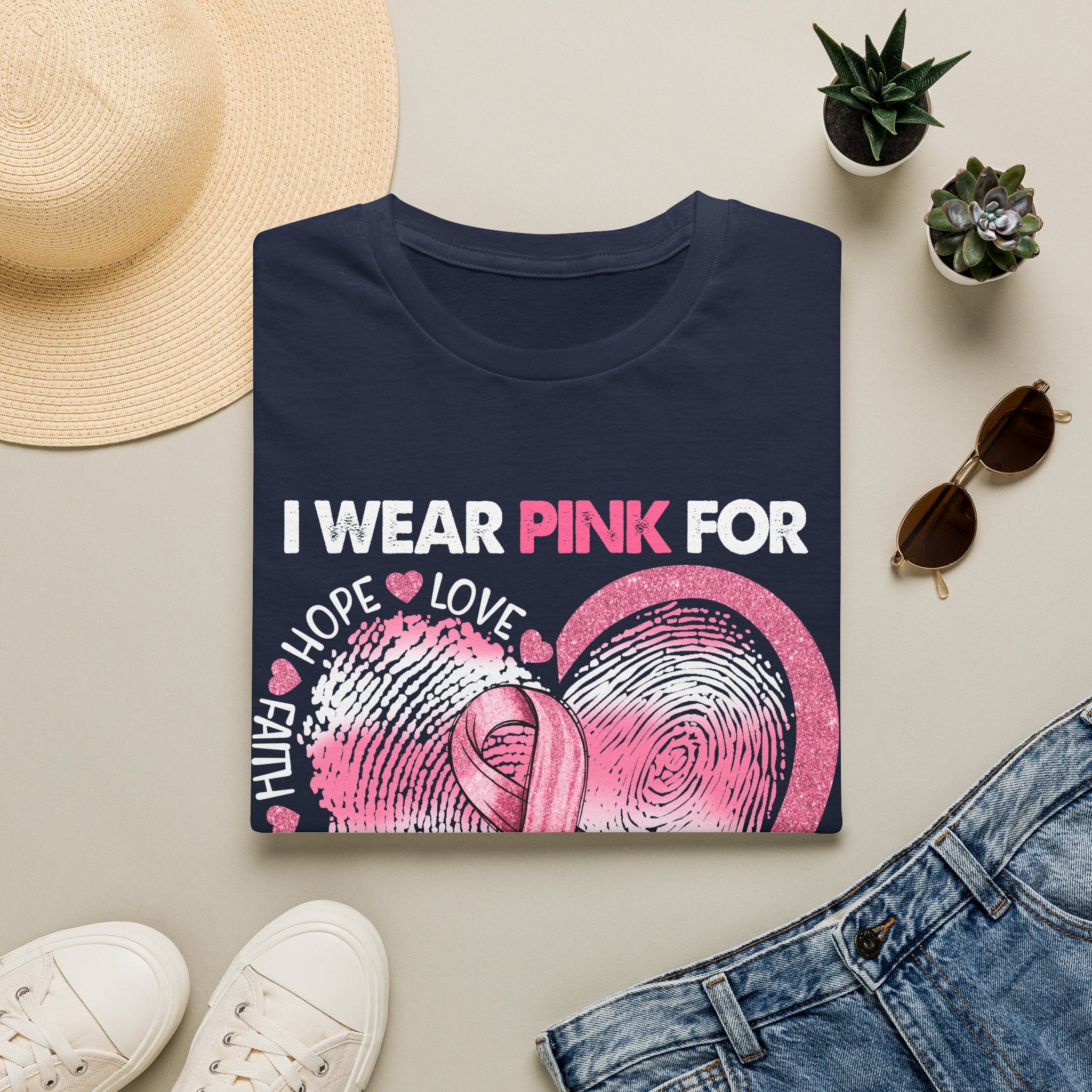 Unisex Softstyle T-Shirt Breast Cancer Awareness Heart