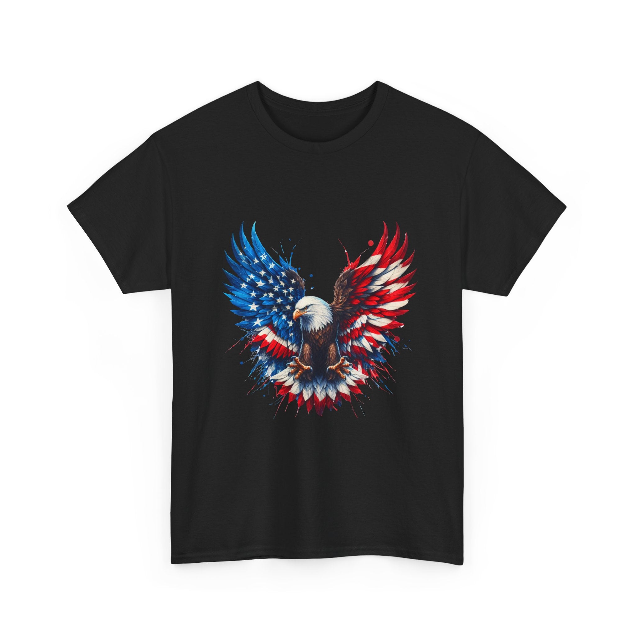 Patriotic Eagle T-Shirt — American Flag Bald Eagle Graphic Tee