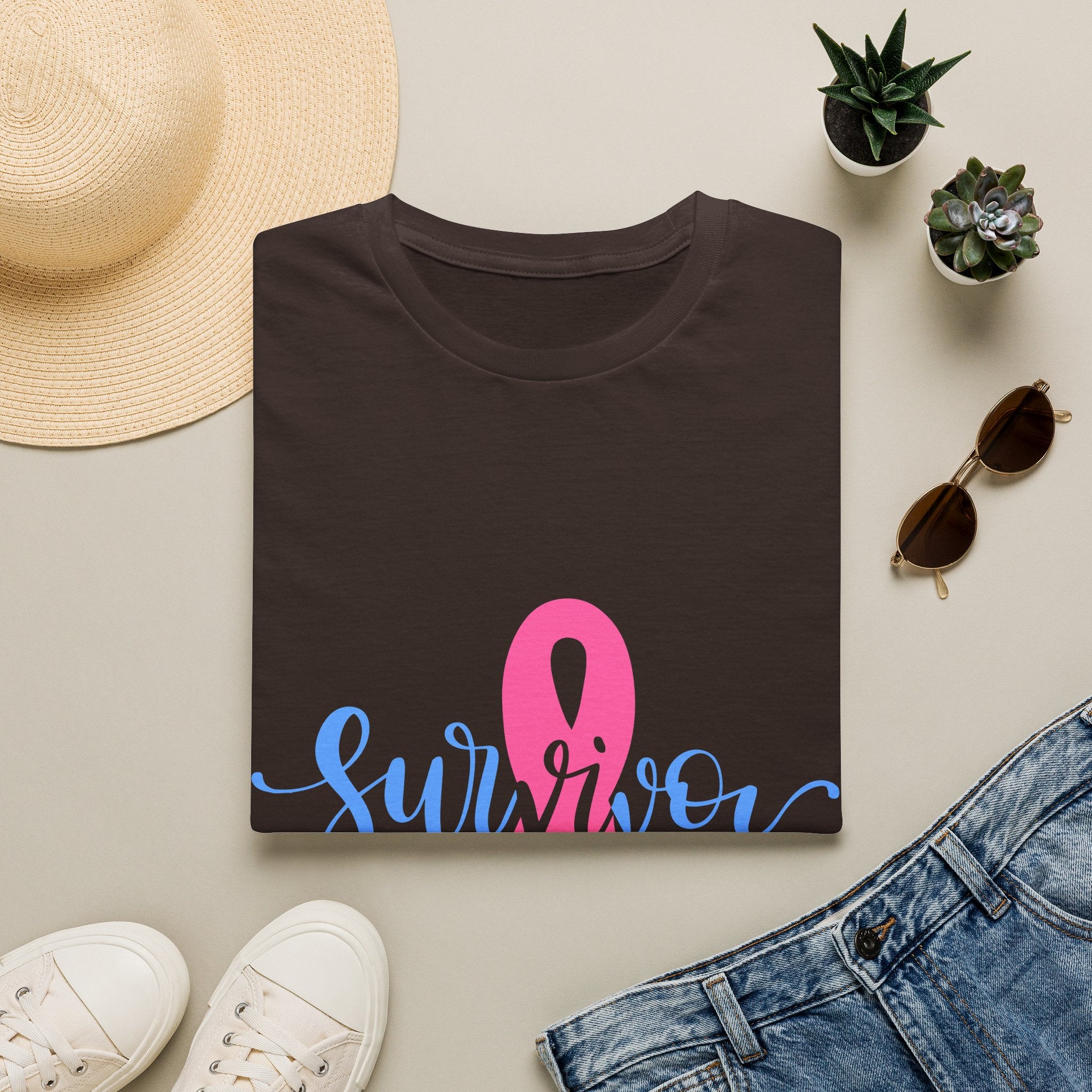 Breast Cancer Survivor T-Shirt — Pink Ribbon Survivor Tee