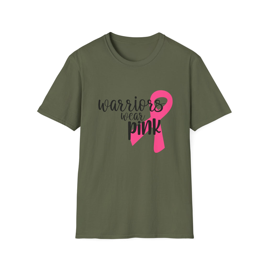 Breast Cancer Awareness T-Shirt — "Warriors Wear Pink" Ribbon Tee