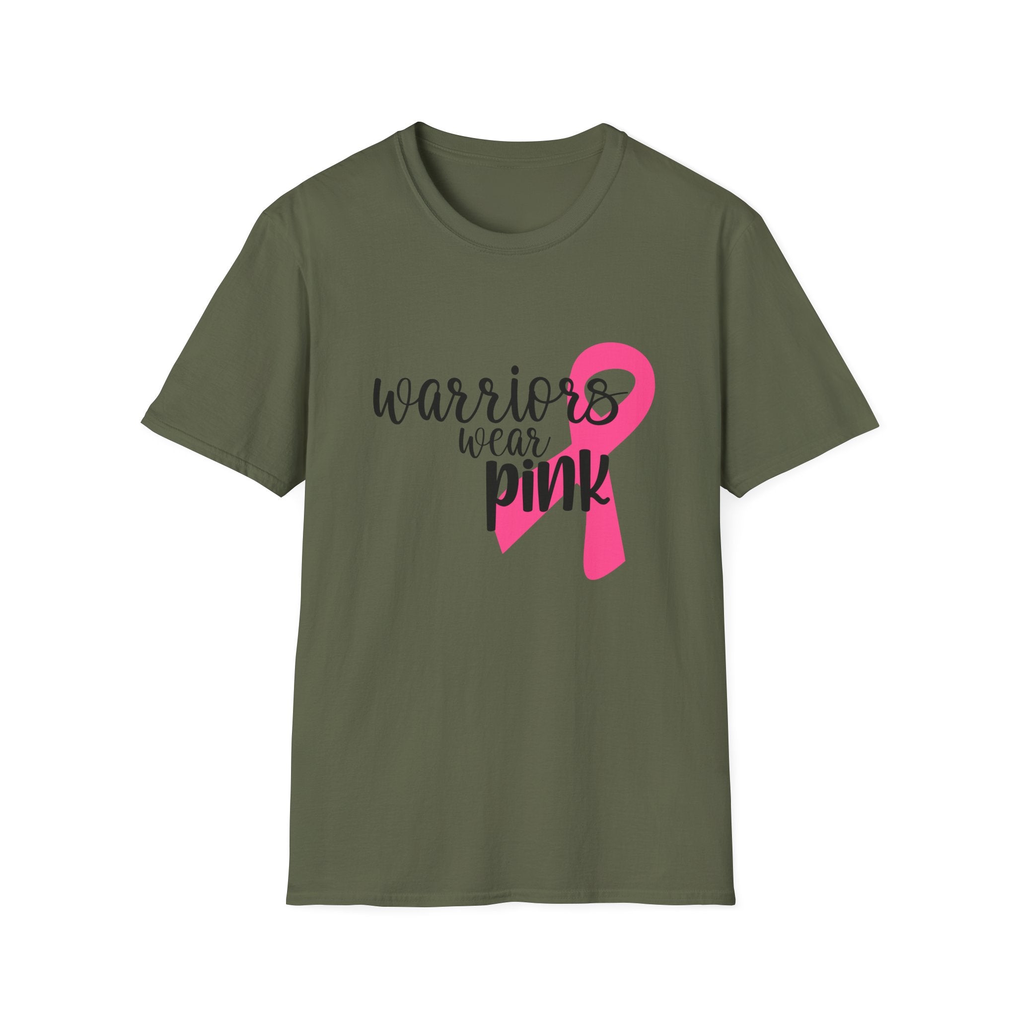 Breast Cancer Awareness T-Shirt — "Warriors Wear Pink" Ribbon Tee