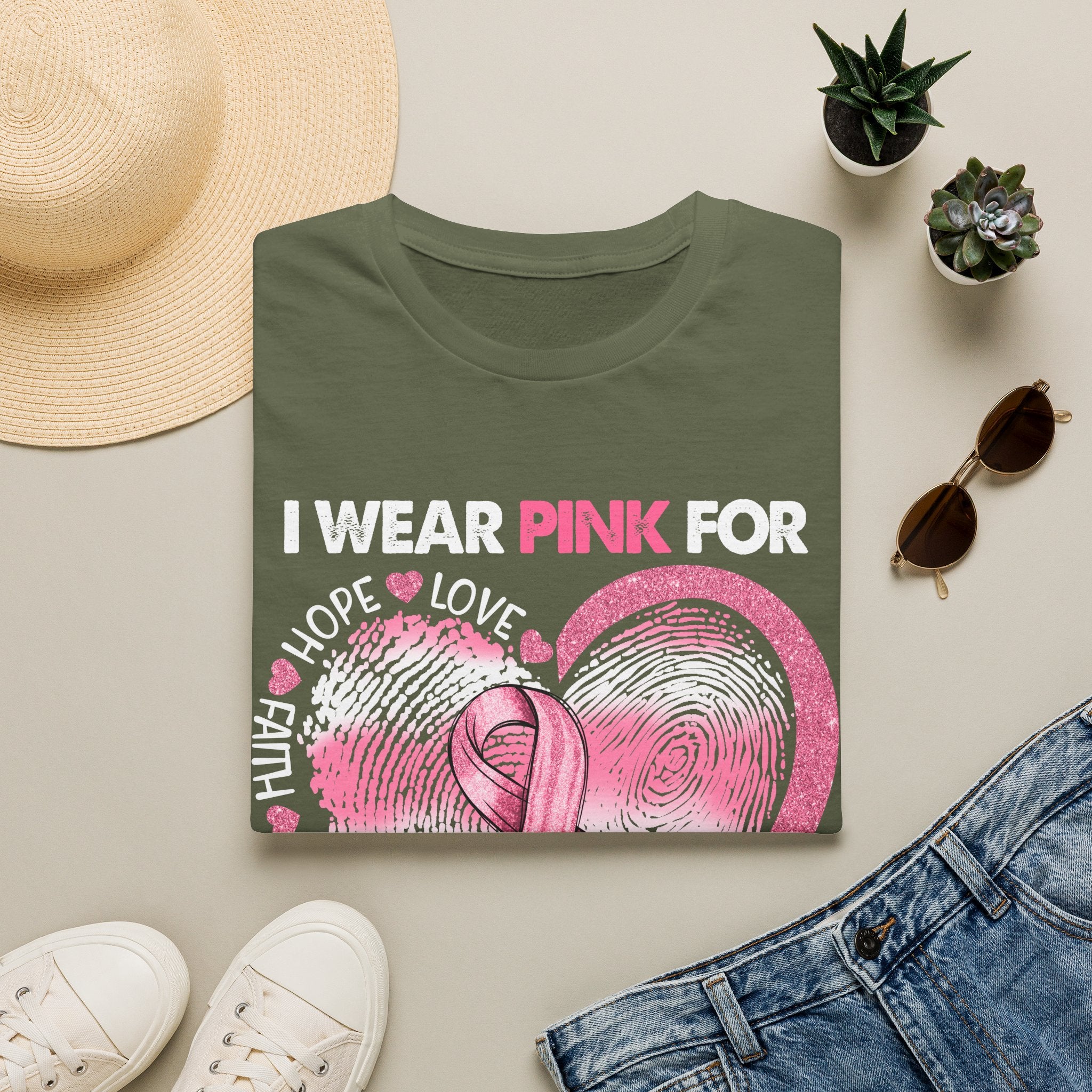 Unisex Softstyle T-Shirt Breast Cancer Awareness Heart