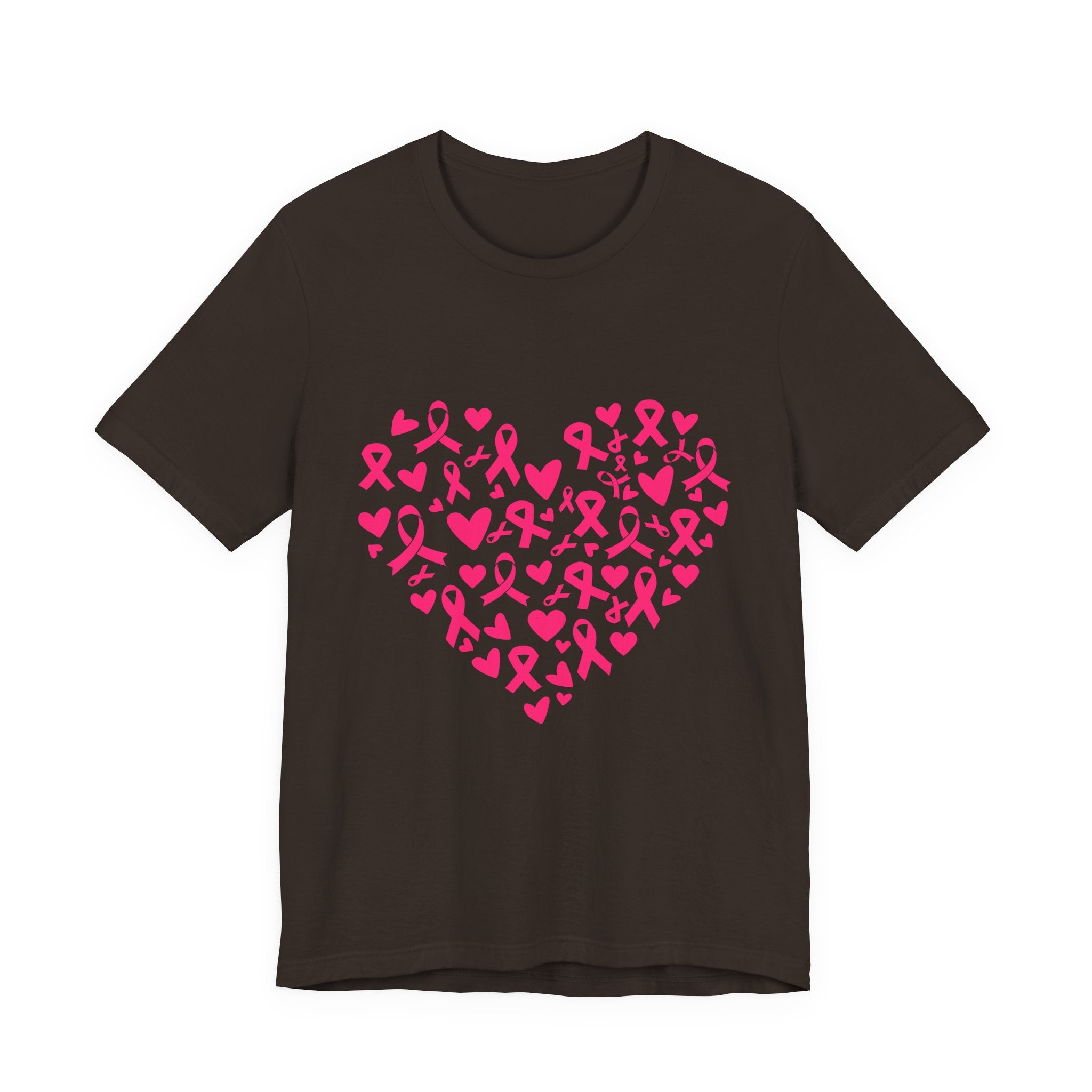Breast Cancer Awareness Ribbon Heart Tee