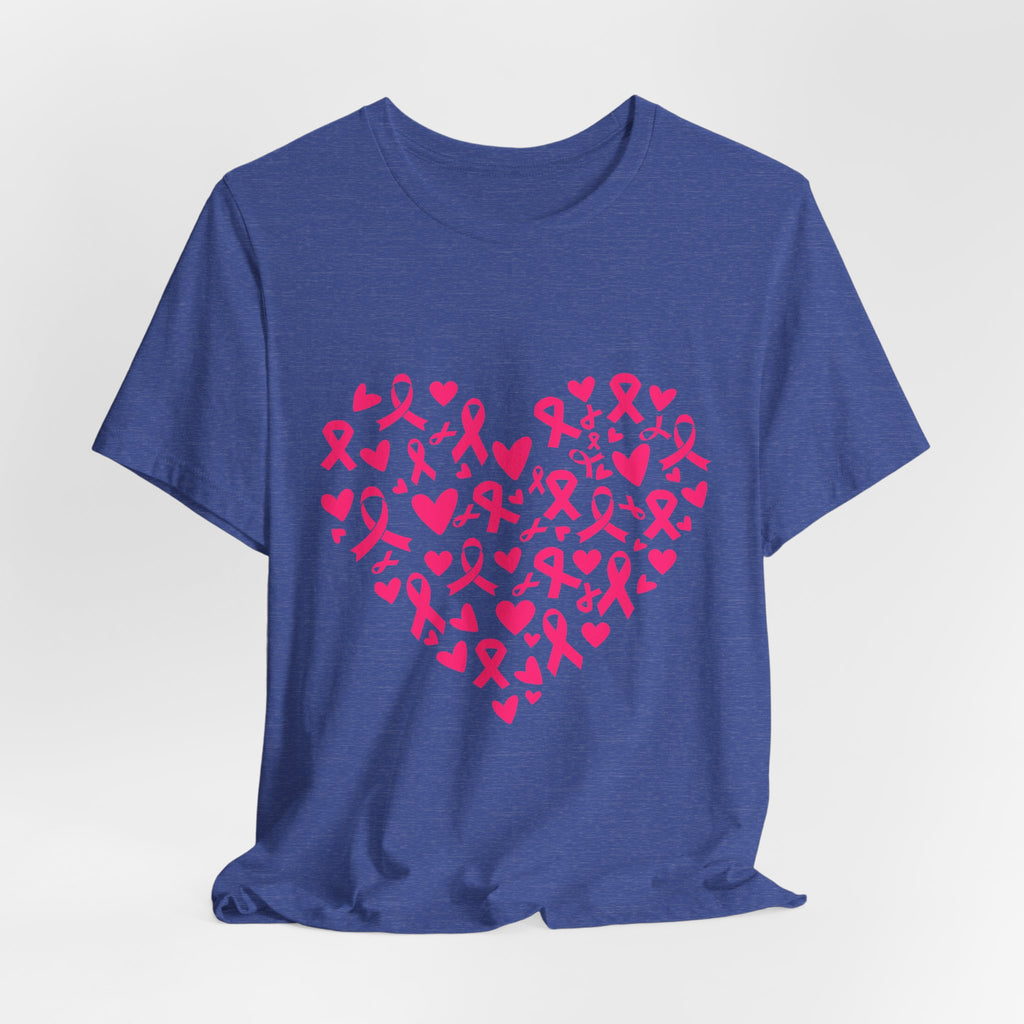 Breast Cancer Awareness Ribbon Heart Tee