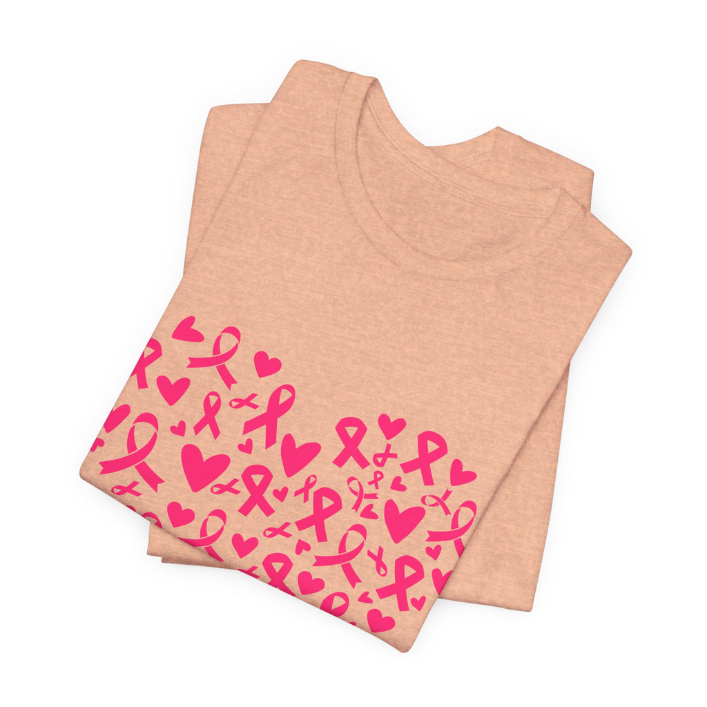 Breast Cancer Awareness Ribbon Heart Tee