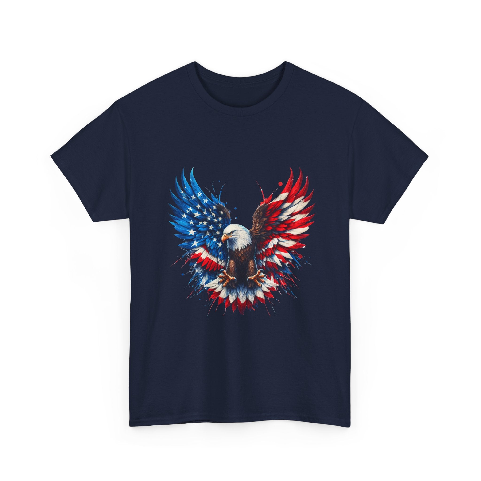 Patriotic Eagle T-Shirt — American Flag Bald Eagle Graphic Tee