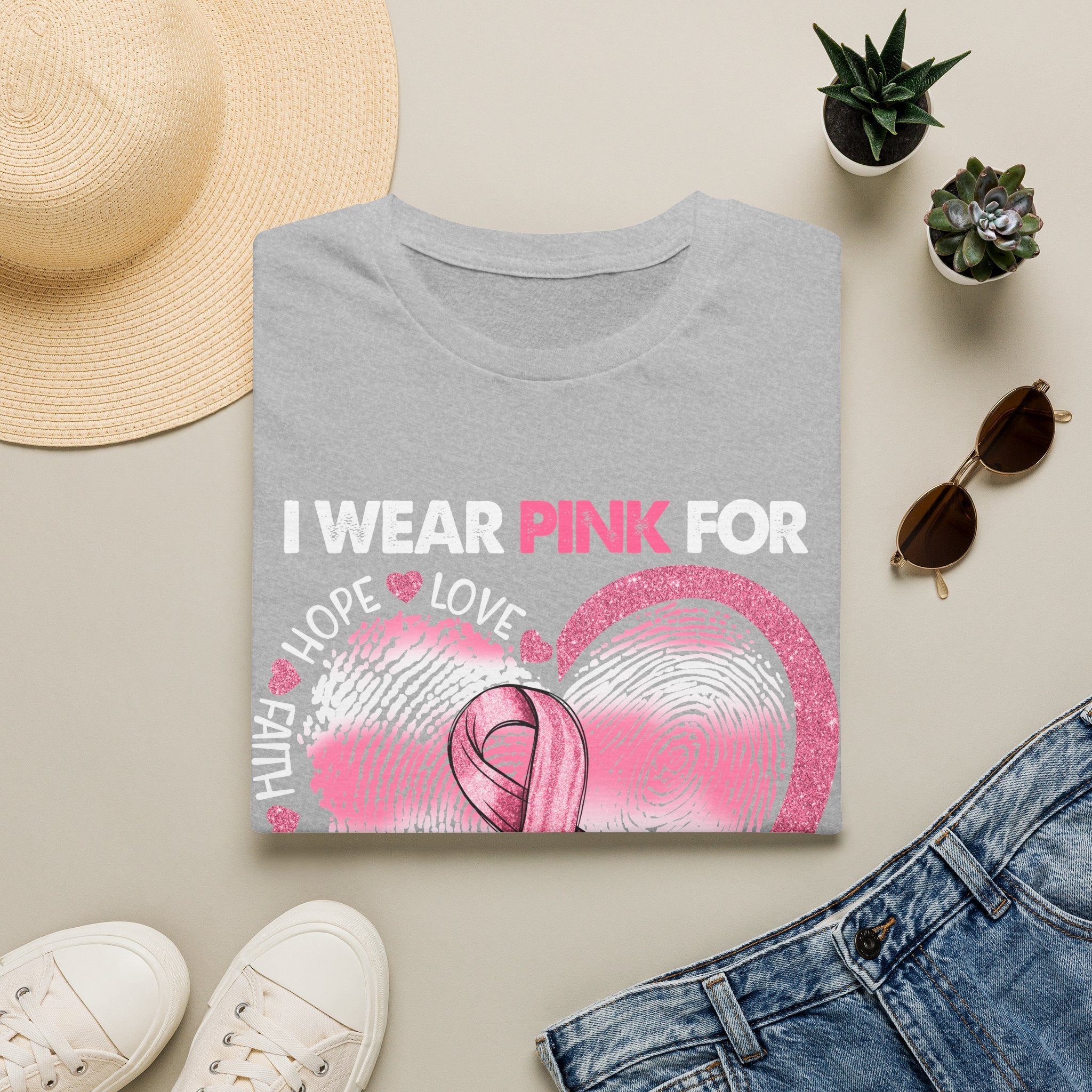 Unisex Softstyle T-Shirt Breast Cancer Awareness Heart