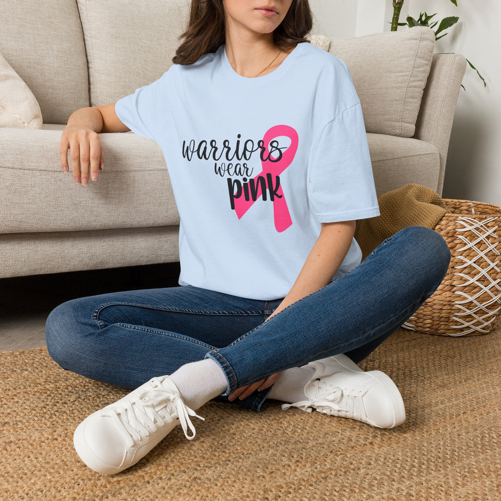 Breast Cancer Awareness T-Shirt — "Warriors Wear Pink" Ribbon Tee