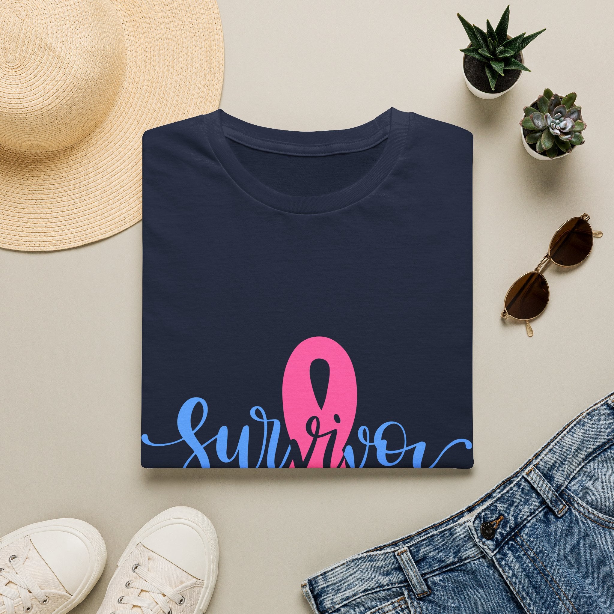 Breast Cancer Survivor T-Shirt — Pink Ribbon Survivor Tee