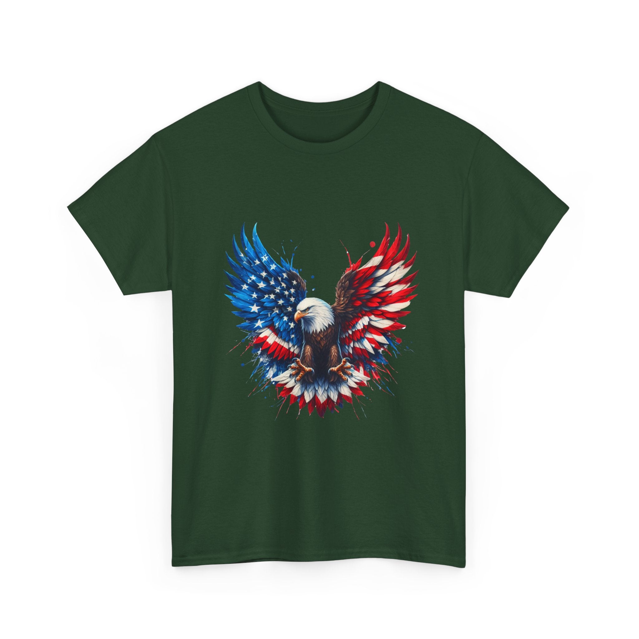 Patriotic Eagle T-Shirt — American Flag Bald Eagle Graphic Tee