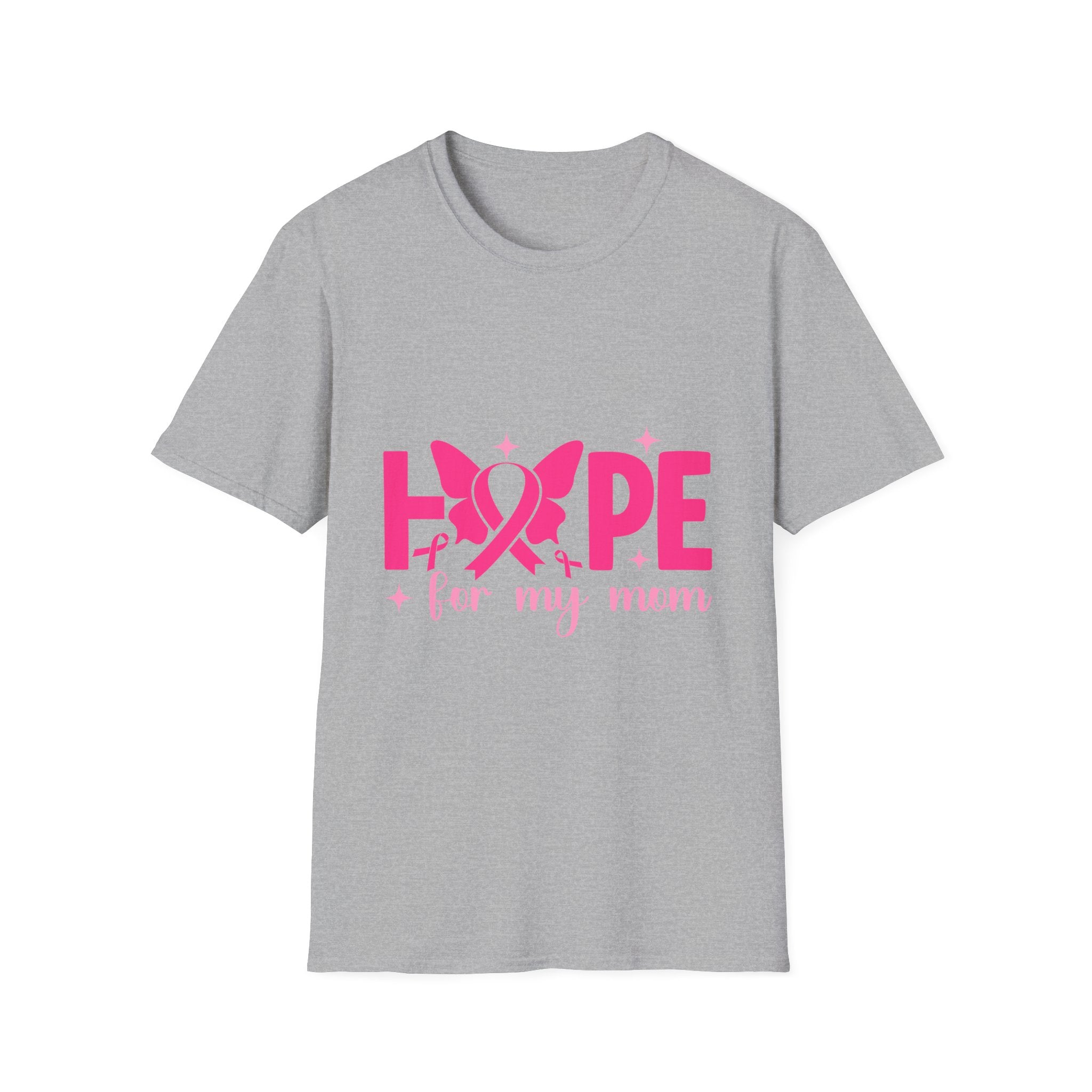 Hope Butterfly Breast Cancer Awareness T-Shirt — “Hope for my mom” Pink Ribbon Tee